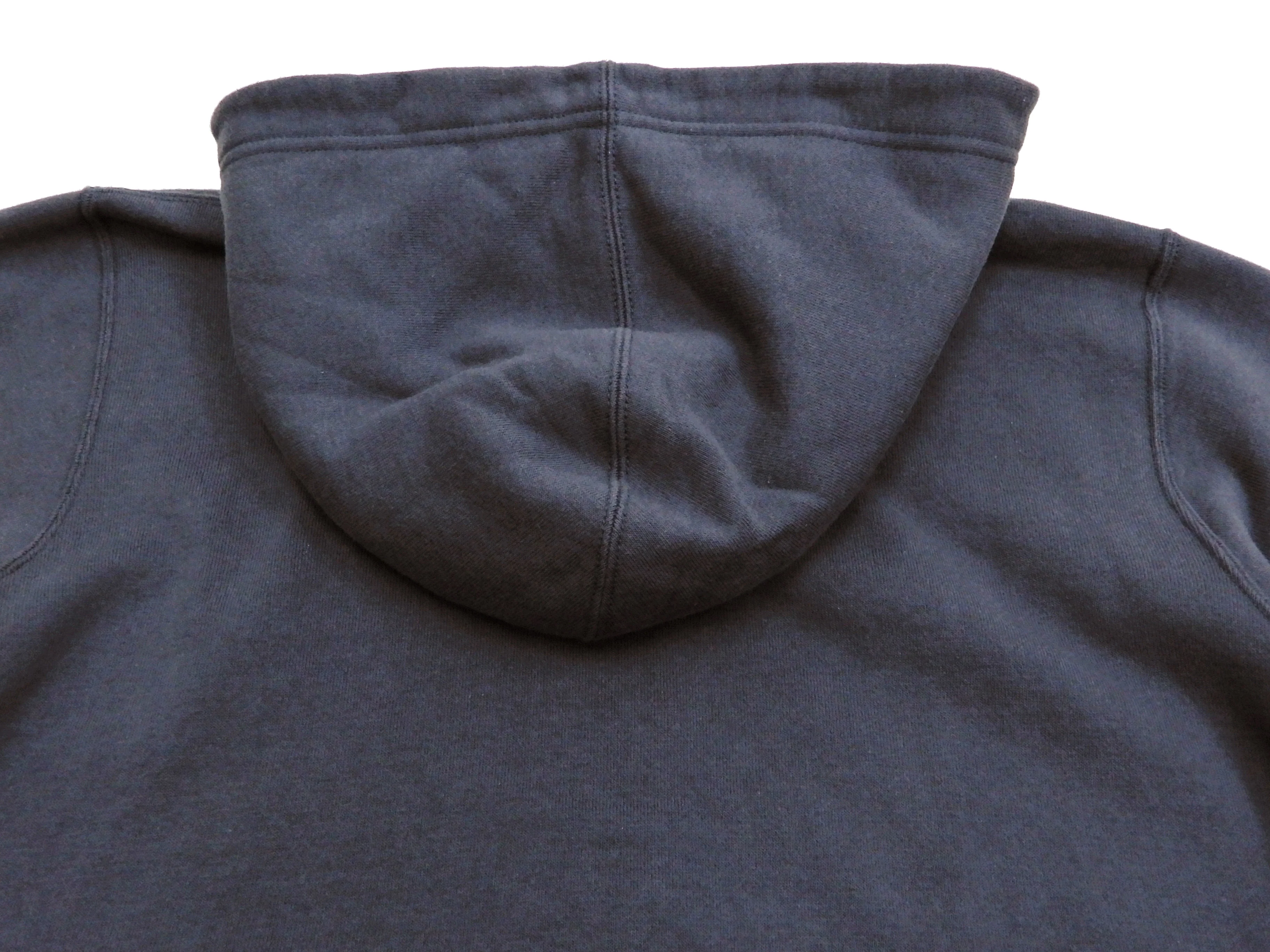 Buzz Rickson Hoodie Men's Plain Hoodie Zip Front Hooded Sweatshirt BR65623 Faded-Navy-Blue - Image 10