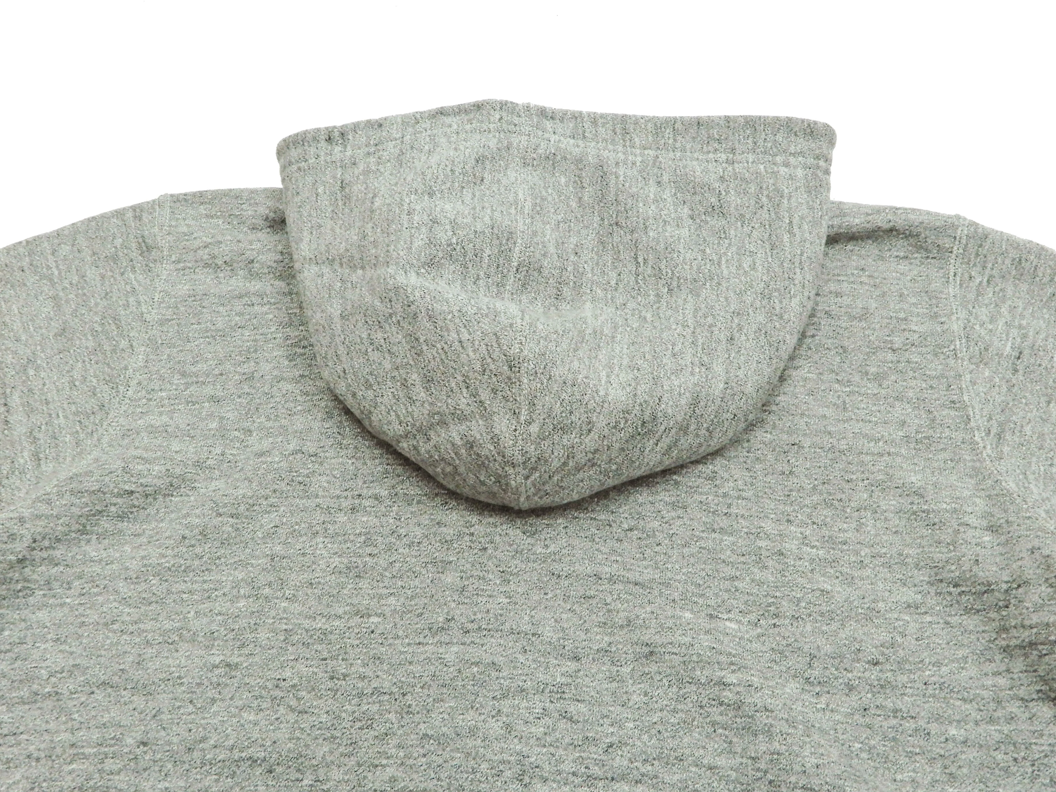 Buzz Rickson Hoodie Men's Plain Hoodie Zip Front Hooded Sweatshirt BR65623 Heather-Gray - Image 9