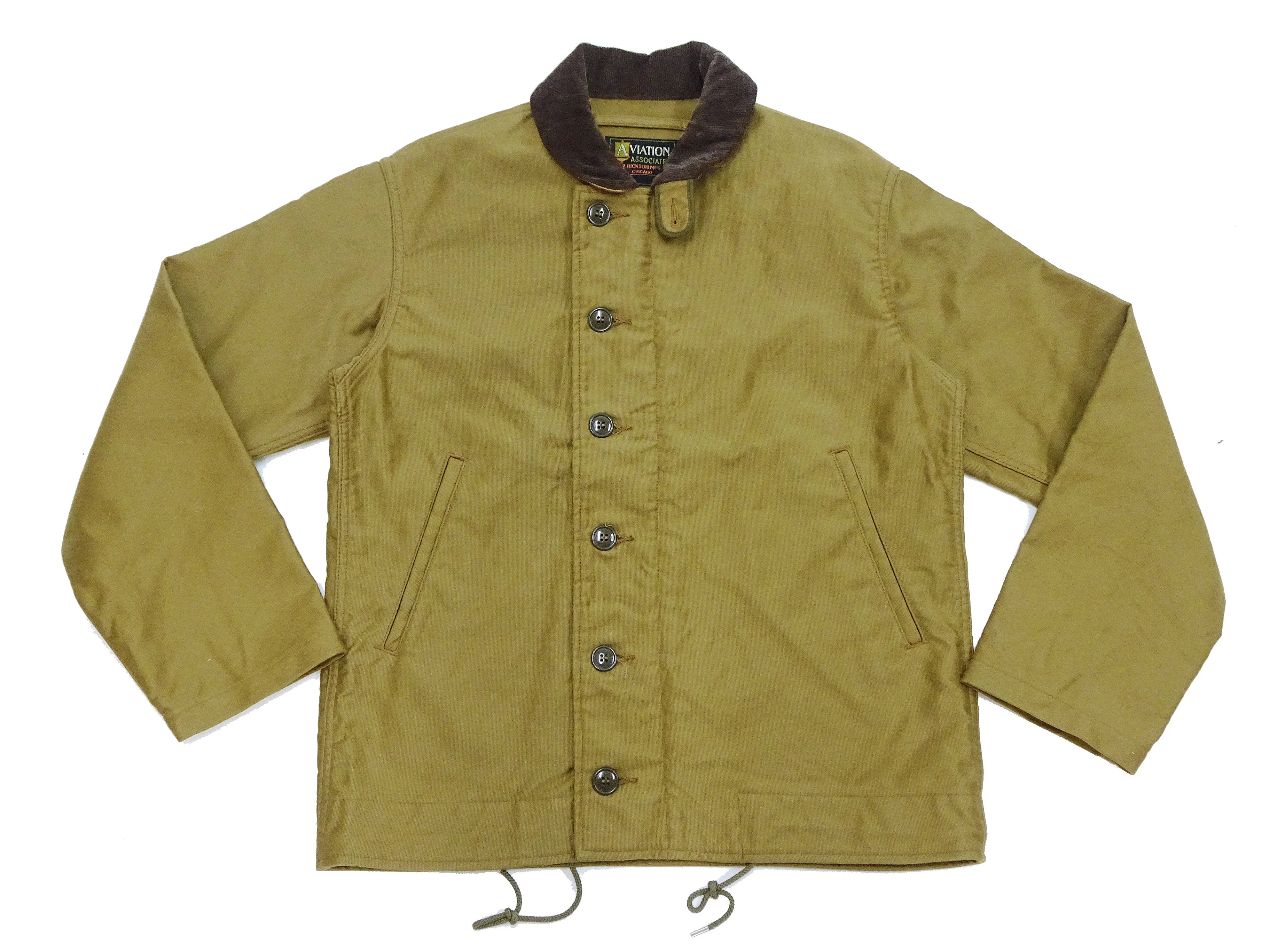 Buzz Rickson N-1 Deck Jacket Men's Casual Lightweight Modified Version of US Navy N1 Khaki (Unlined) BR15346 - Image 7