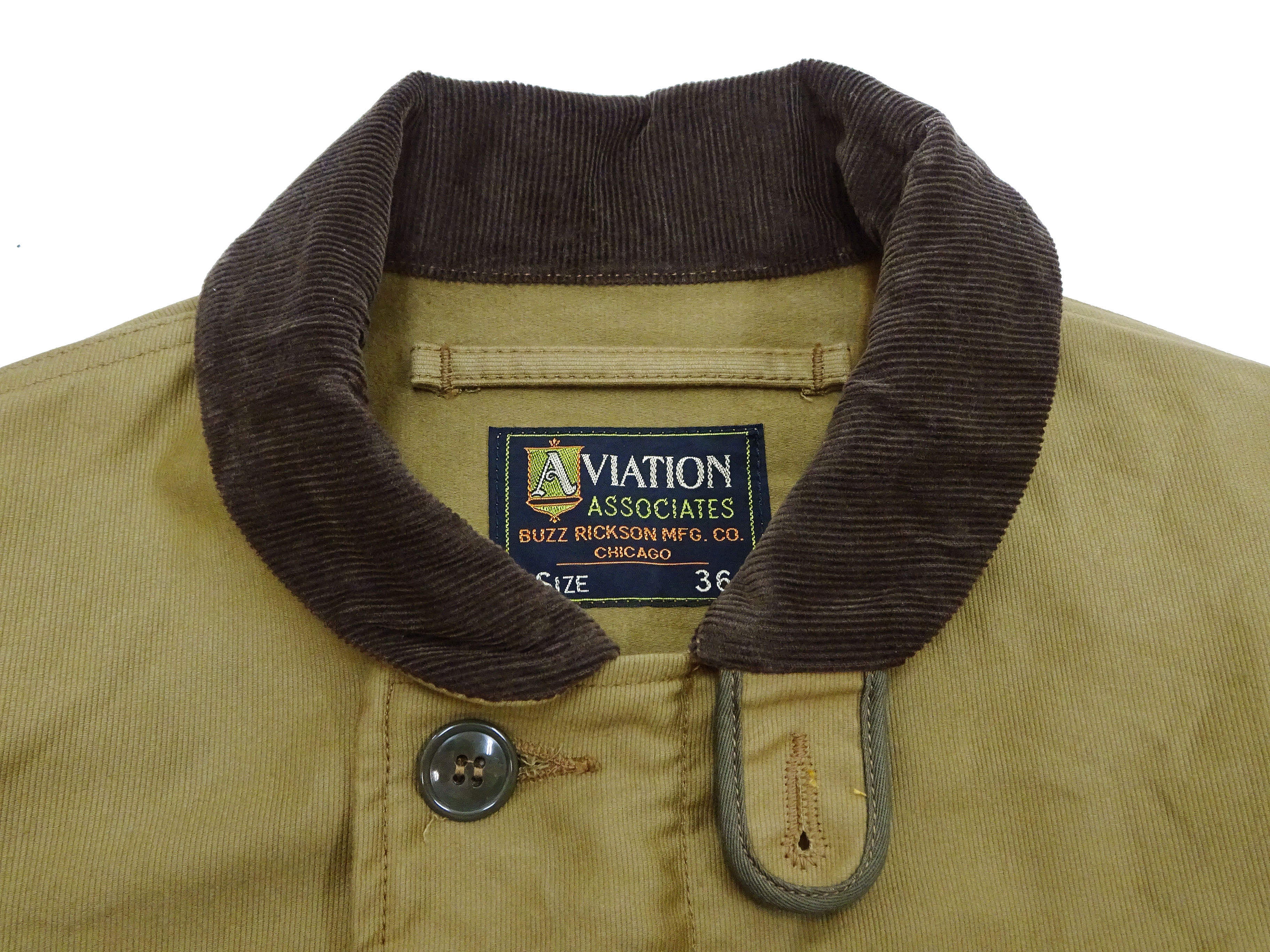 Buzz Rickson N-1 Deck Jacket Men's Casual Lightweight Modified Version of US Navy N1 Khaki (Unlined) BR15346 - Image 9
