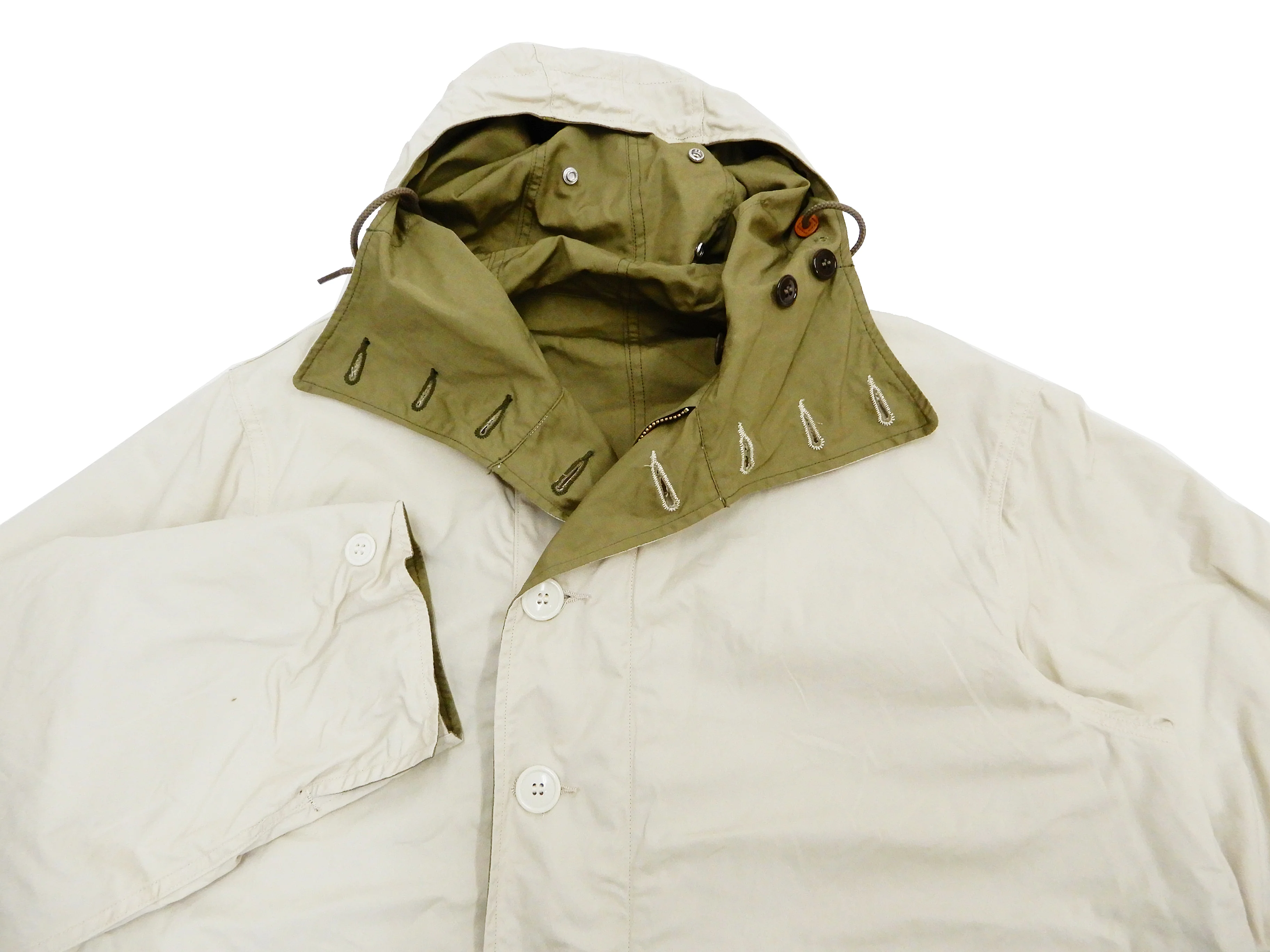 Buzz Rickson Parka Men's WW2 US Army M-42 Military hooded Long Overcoat BR14866 Olive Drab - Image 19