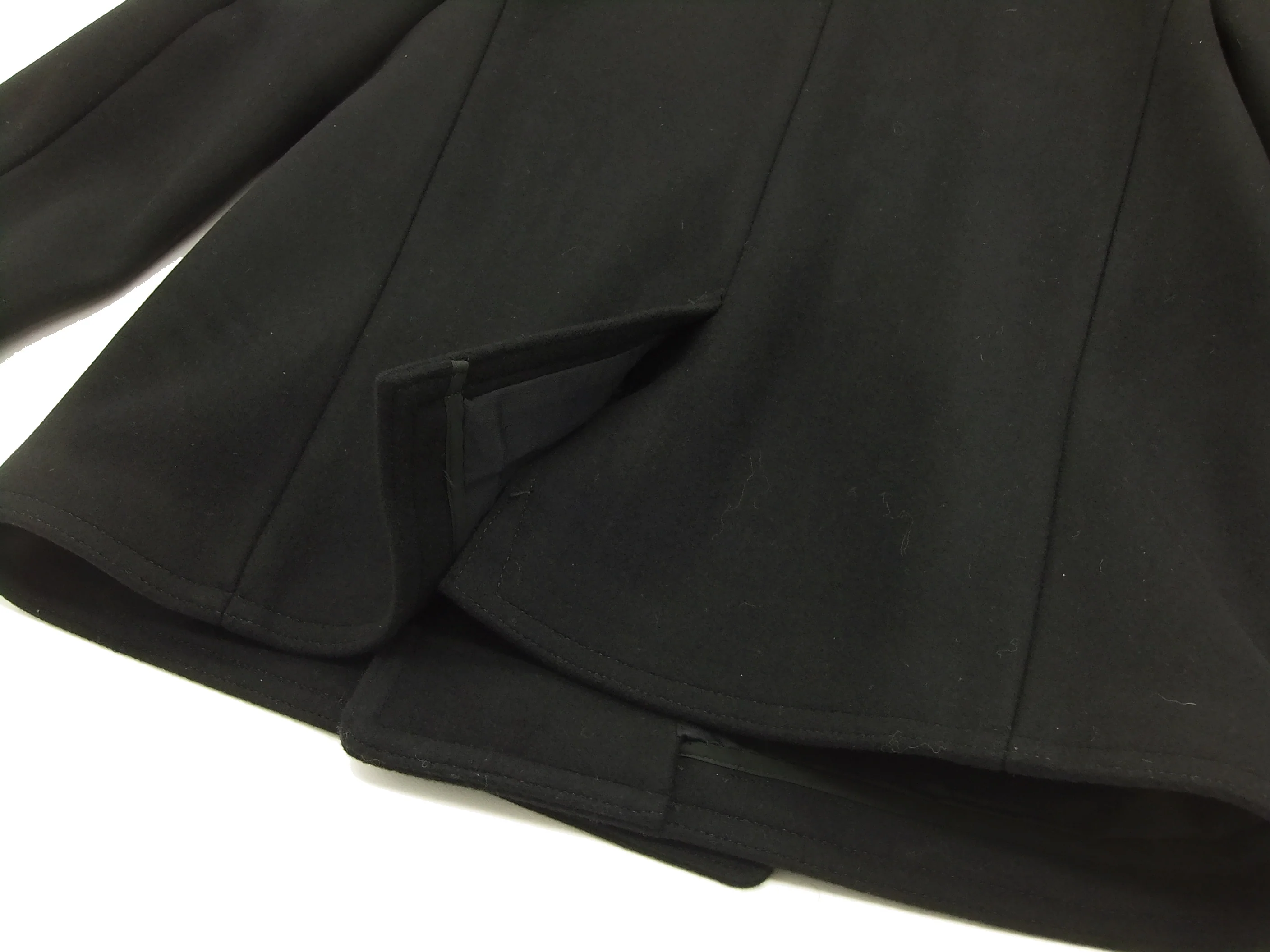Buzz Rickson Pea Coat William Gibson Men's Wool Overcoat Peacoat BR12394 Black - Image 10