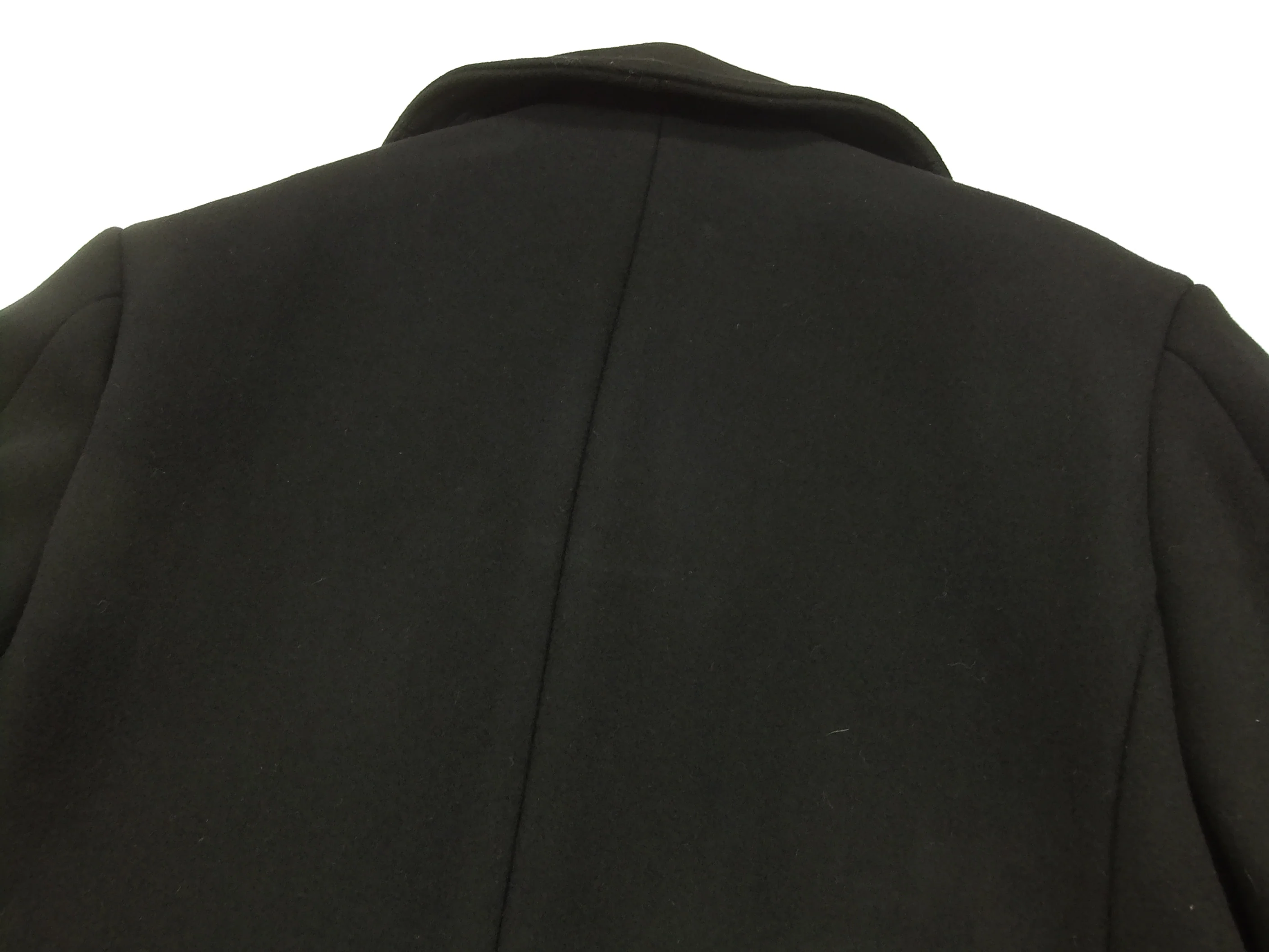 Buzz Rickson Pea Coat William Gibson Men's Wool Overcoat Peacoat BR12394 Black - Image 11