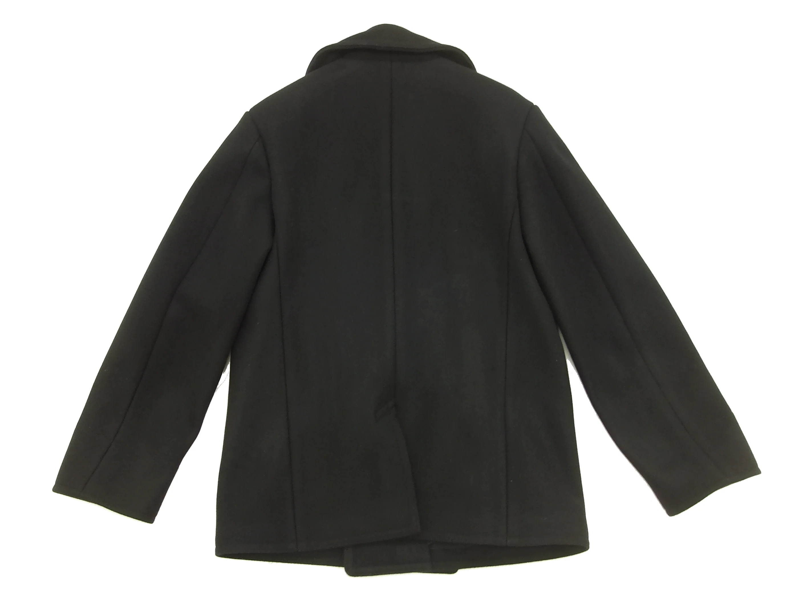 Buzz Rickson Pea Coat William Gibson Men's Wool Overcoat Peacoat BR12394 Black - Image 12