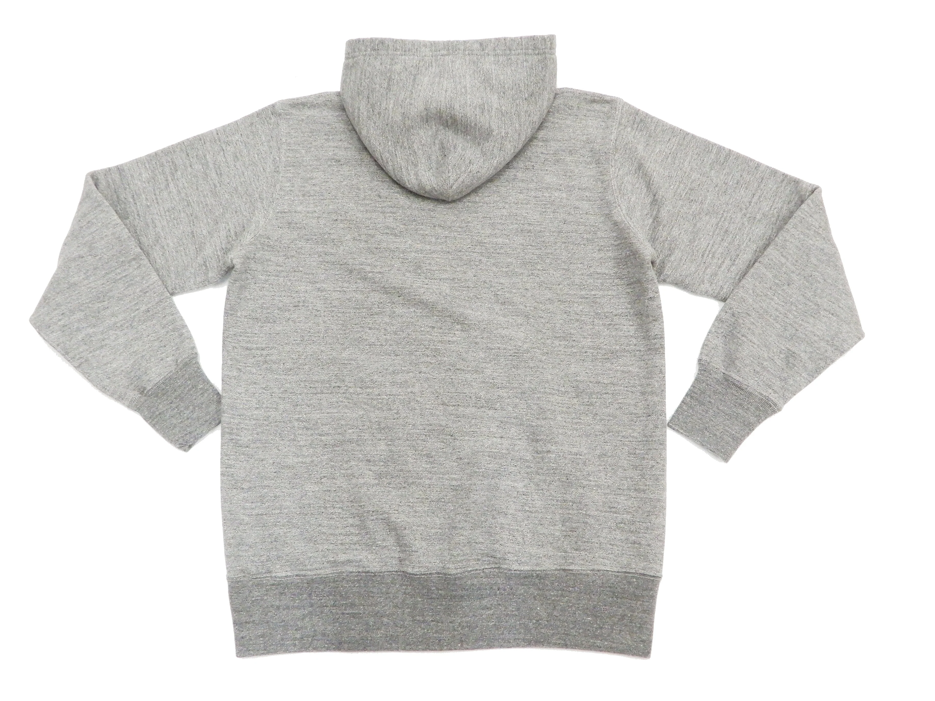 Buzz Rickson Plain Pullover Hoodie Men's Loop-wheeled Vintage Style Hooded Sweatshirt BR68914 113-Heather-Gray - Image 11