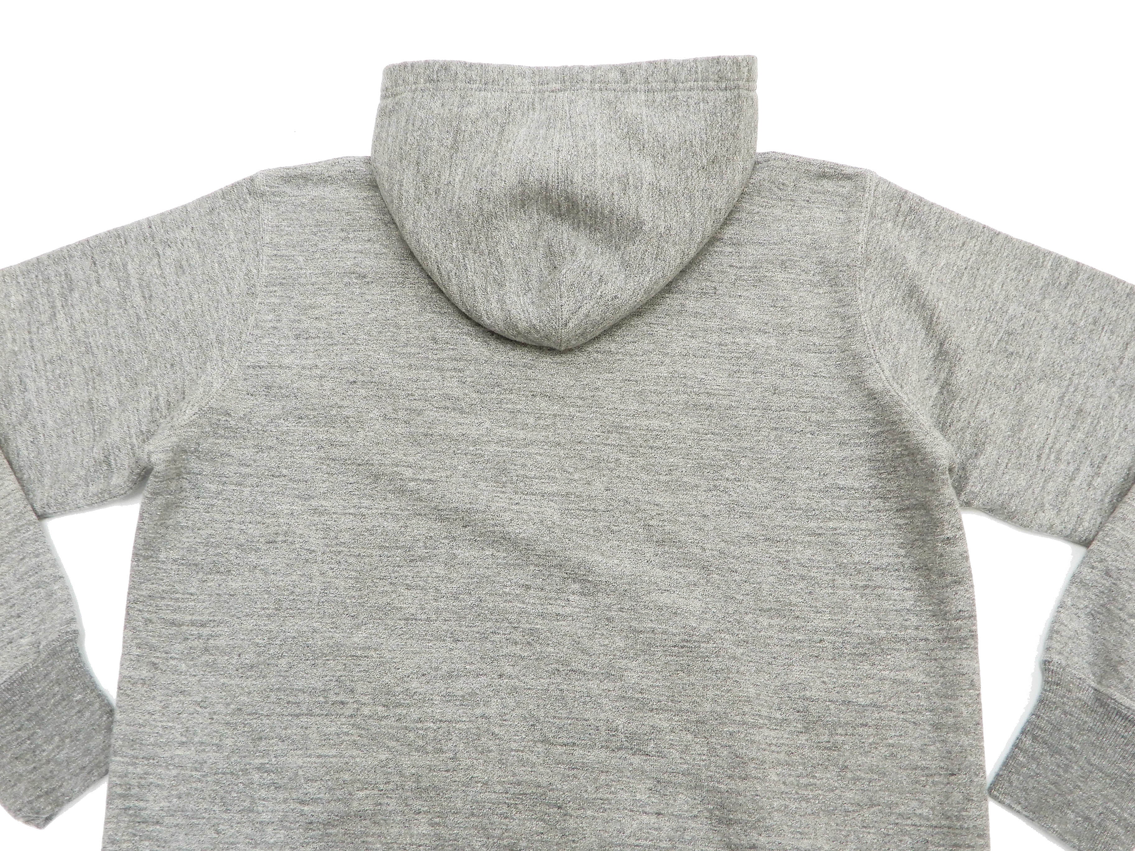 Buzz Rickson Plain Pullover Hoodie Men's Loop-wheeled Vintage Style Hooded Sweatshirt BR68914 113-Heather-Gray - Image 12