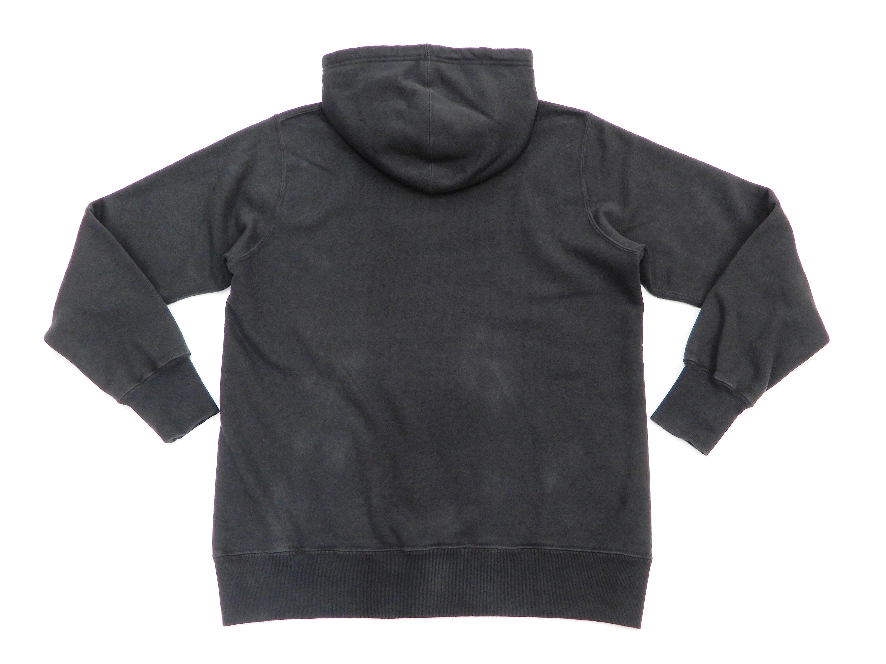Buzz Rickson Plain Pullover Hoodie Men's Loop-wheeled Vintage Style Hooded Sweatshirt BR68914 119-Faded-Black - Image 11
