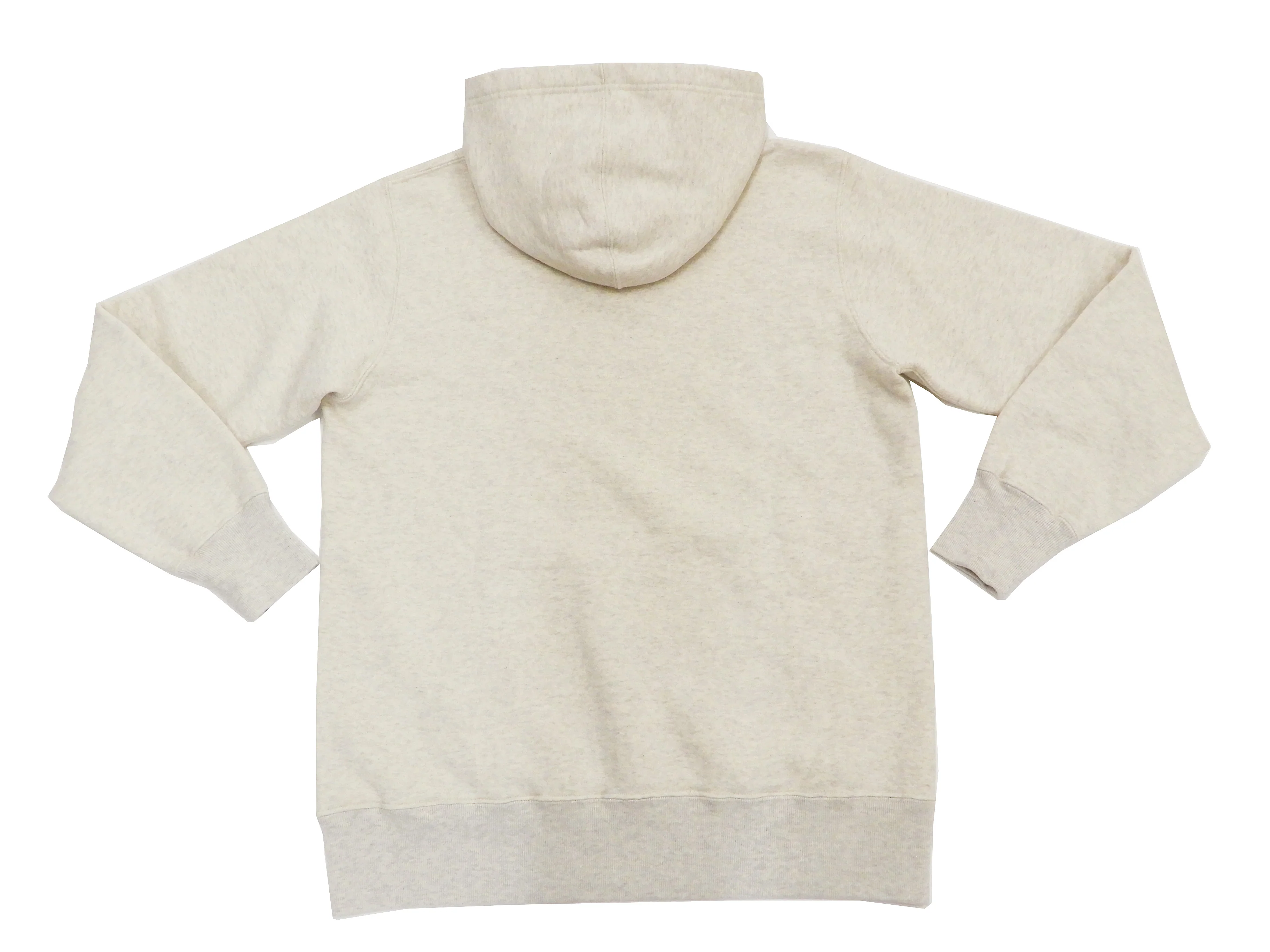 Buzz Rickson Plain Pullover Hoodie Men's Loop-wheeled Vintage Style Hooded Sweatshirt BR68914 131-Oatmeal - Image 11
