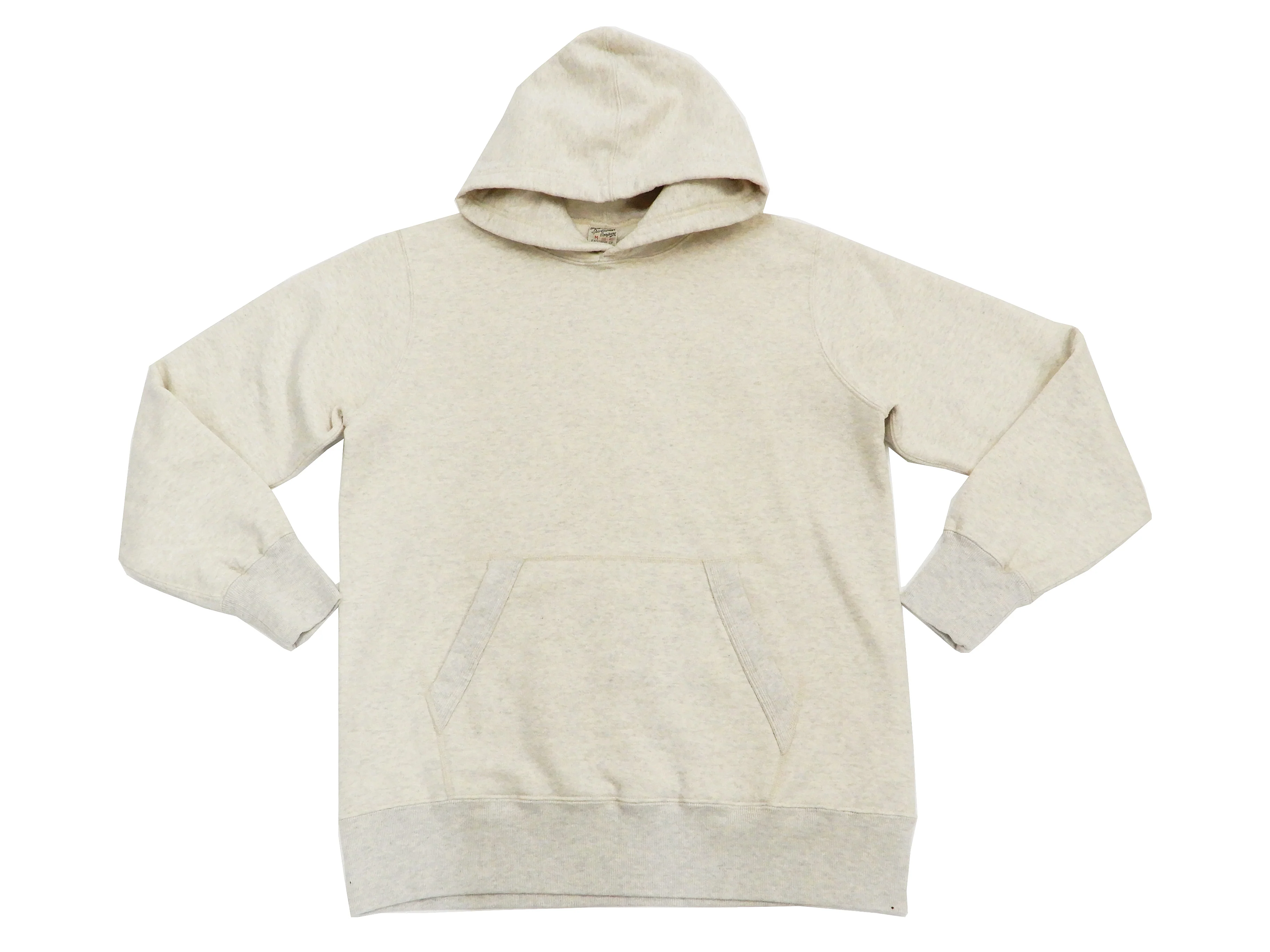 Buzz Rickson Plain Pullover Hoodie Men's Loop-wheeled Vintage Style Hooded Sweatshirt BR68914 131-Oatmeal - Image 5