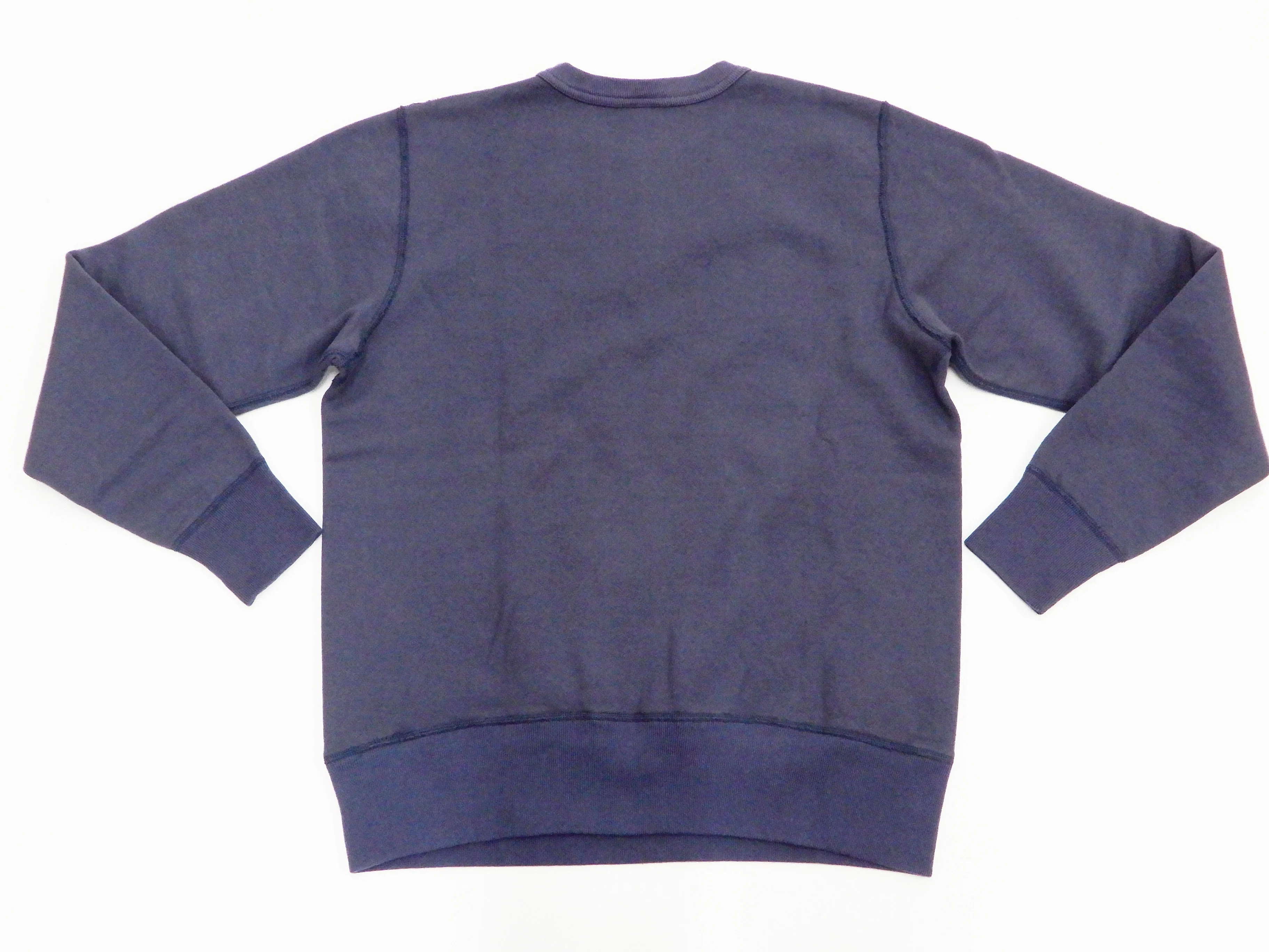 Buzz Rickson Plain Sweatshirt Men's Loop-wheeled Vintage Style BR65622 Faded-Navy-Blue - Image 9