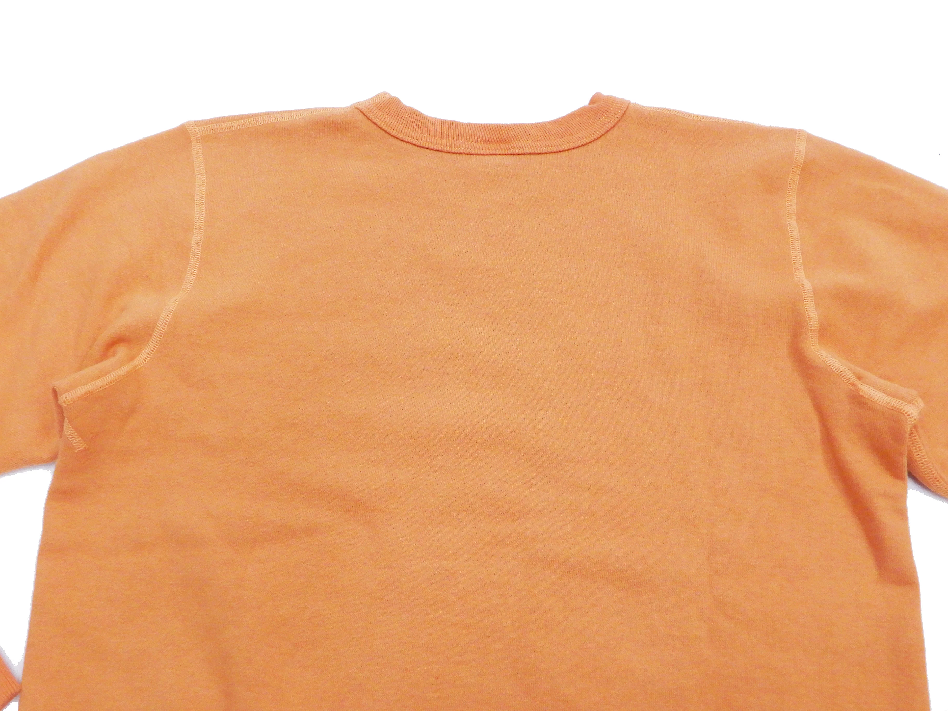 Buzz Rickson Plain Sweatshirt Men's Loop-wheeled Vintage Style BR65622 Faded-Orange - Image 10