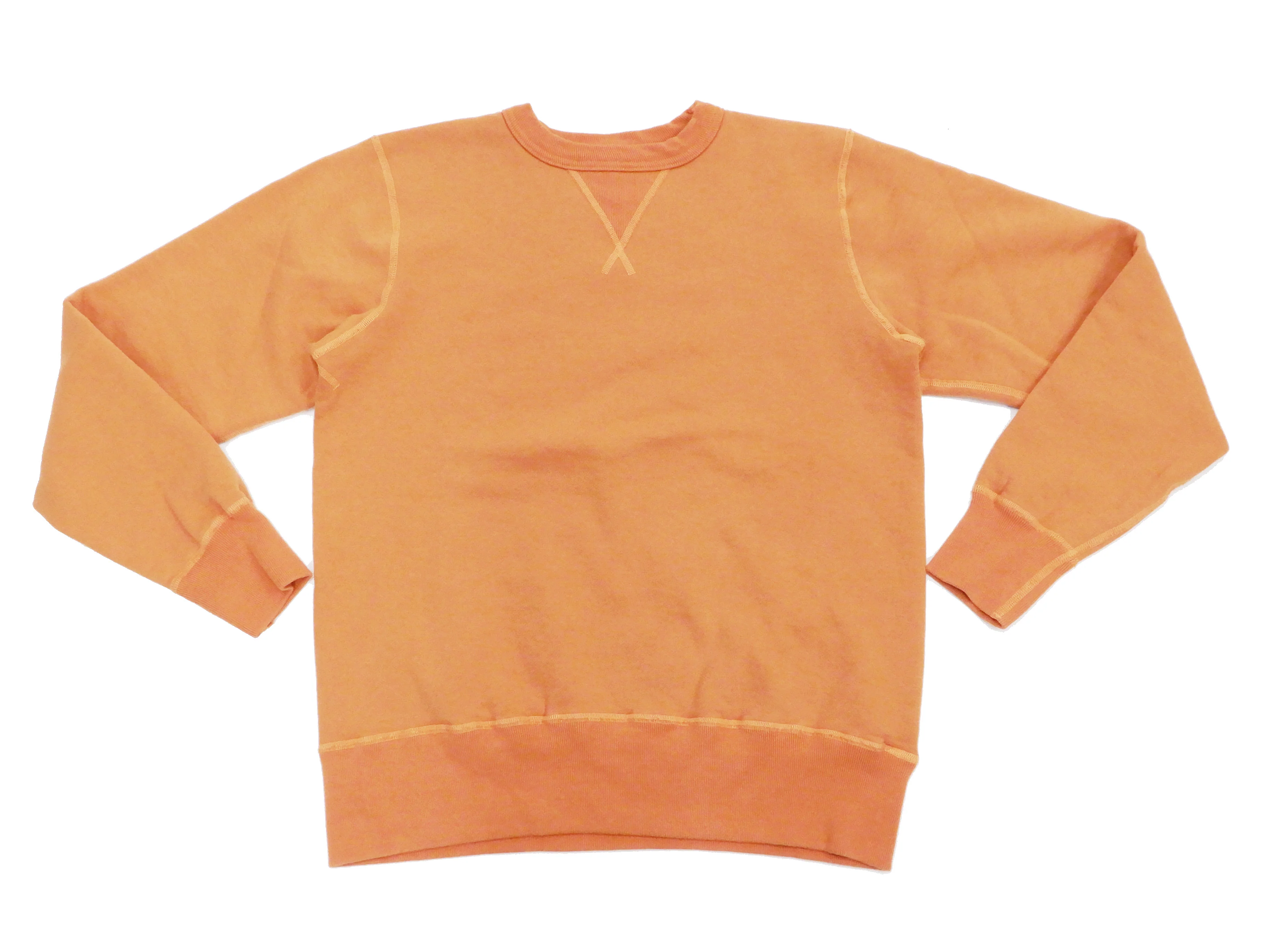 Buzz Rickson Plain Sweatshirt Men's Loop-wheeled Vintage Style BR65622 Faded-Orange - Image 5