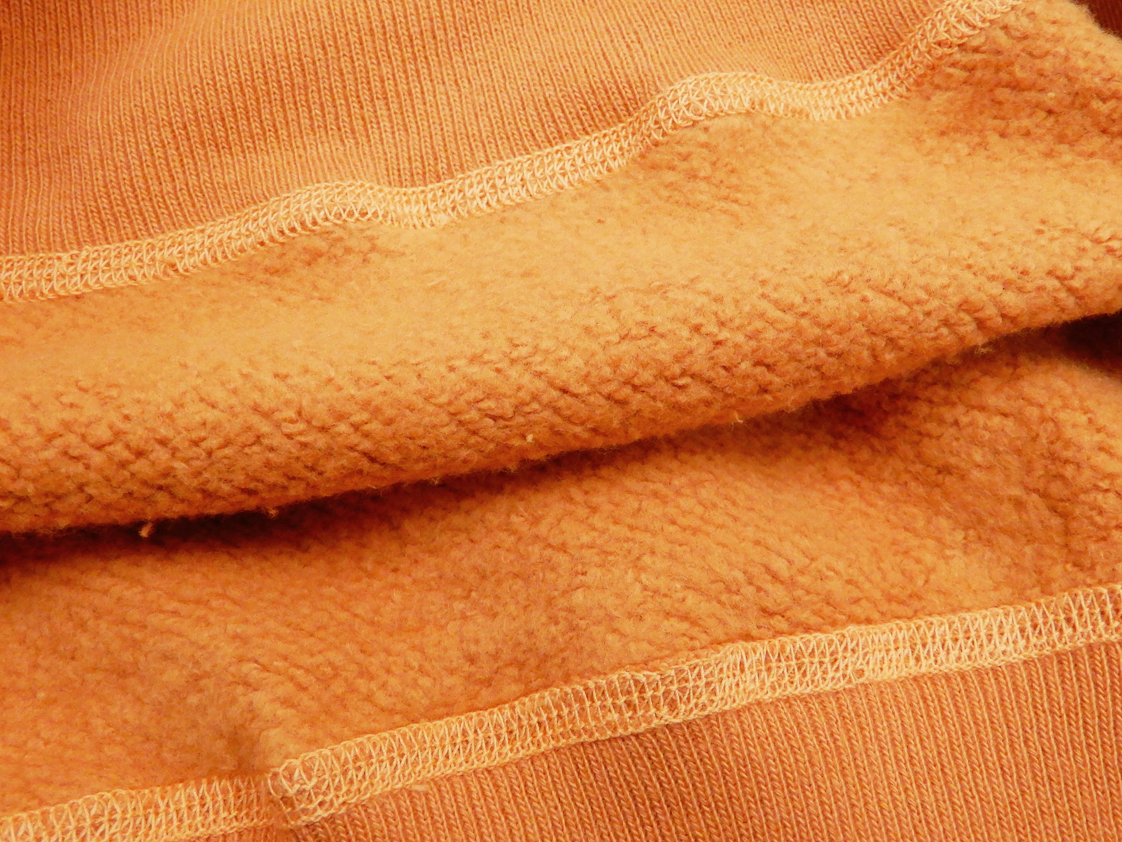 Buzz Rickson Plain Sweatshirt Men's Loop-wheeled Vintage Style BR65622 Faded-Orange - Image 8