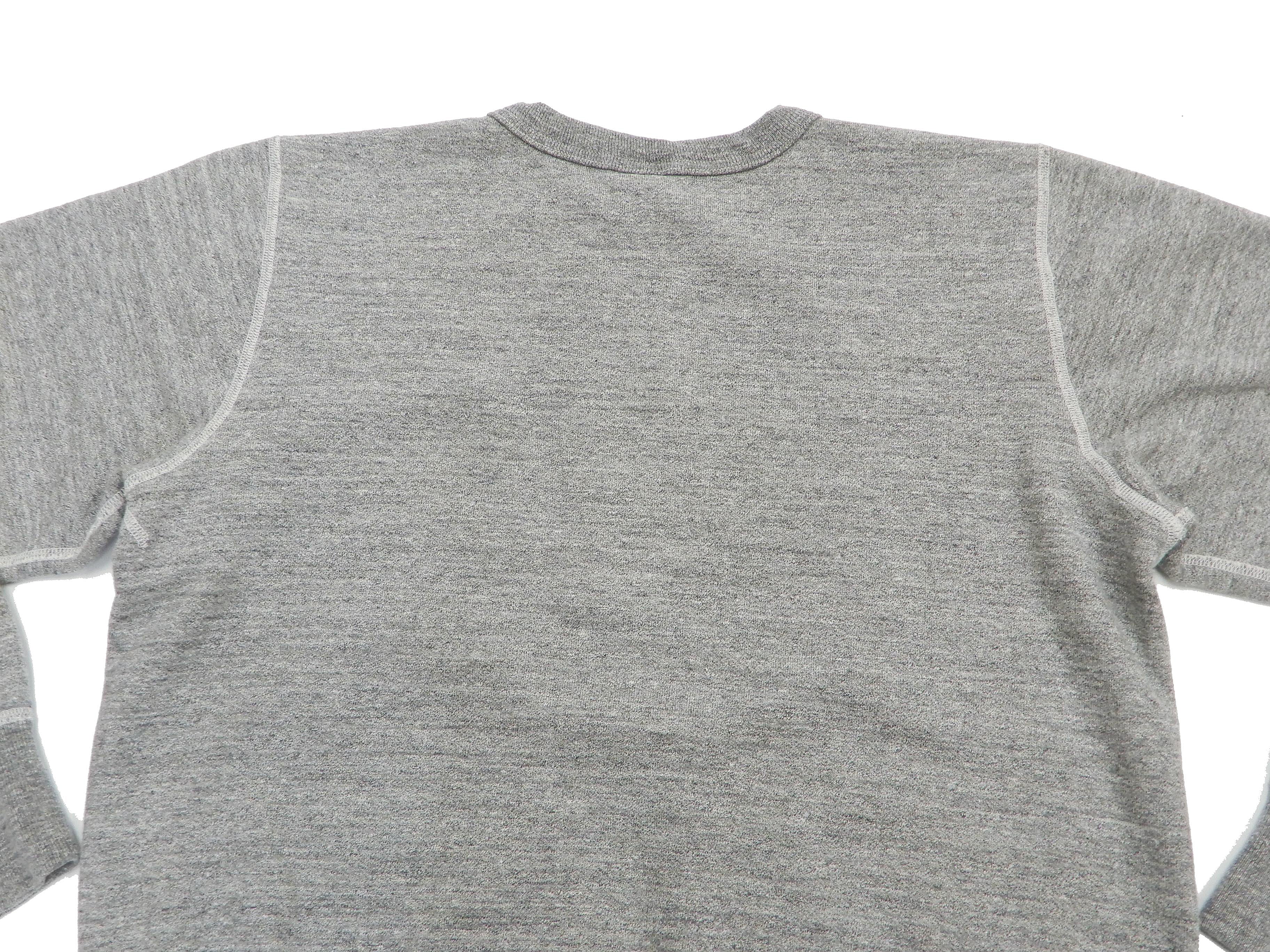 Buzz Rickson Plain Sweatshirt Men's Loop-wheeled Vintage Style BR65622 Heather-Gray - Image 10