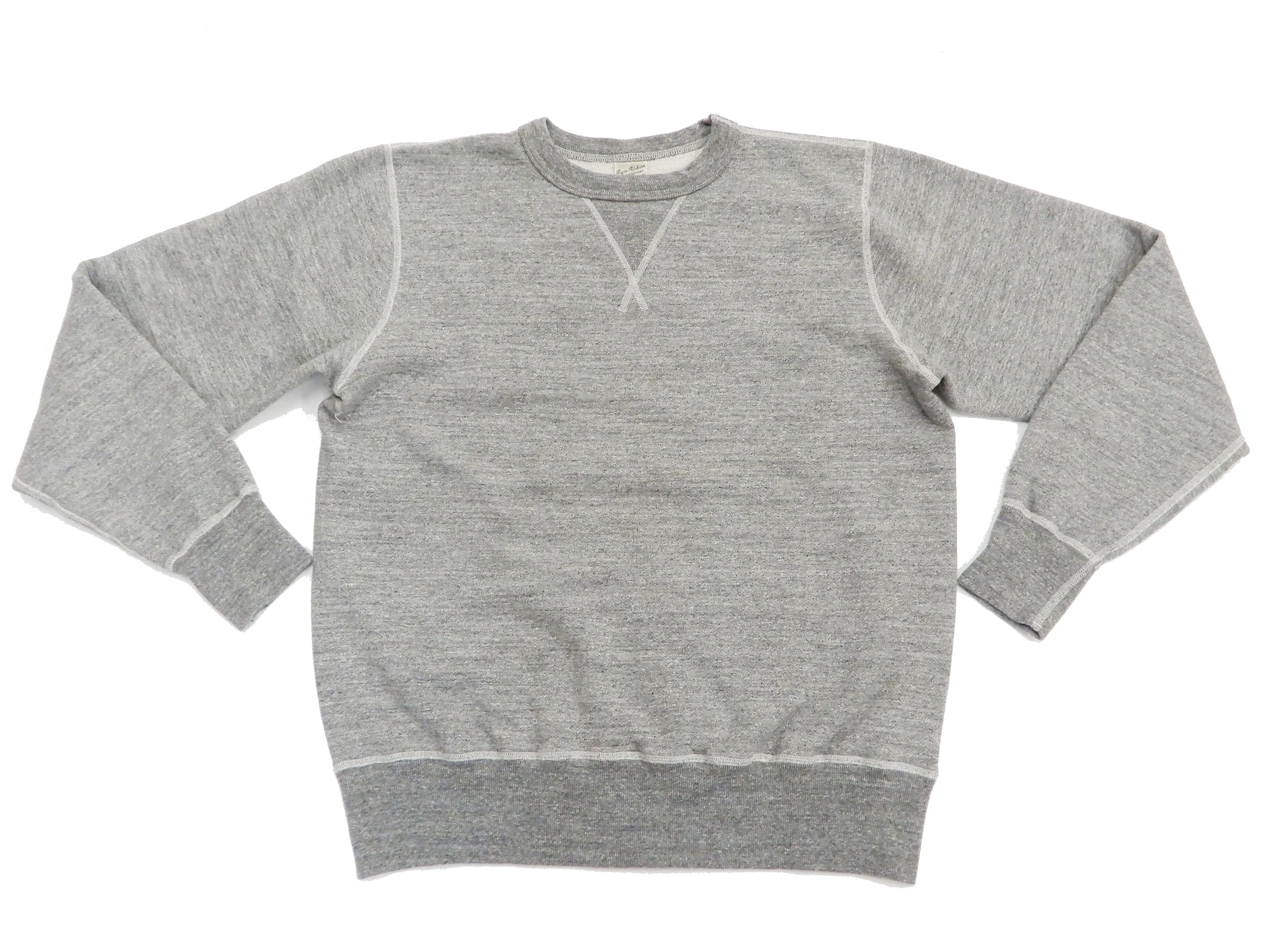 Buzz Rickson Plain Sweatshirt Men's Loop-wheeled Vintage Style BR65622 Heather-Gray - Image 5