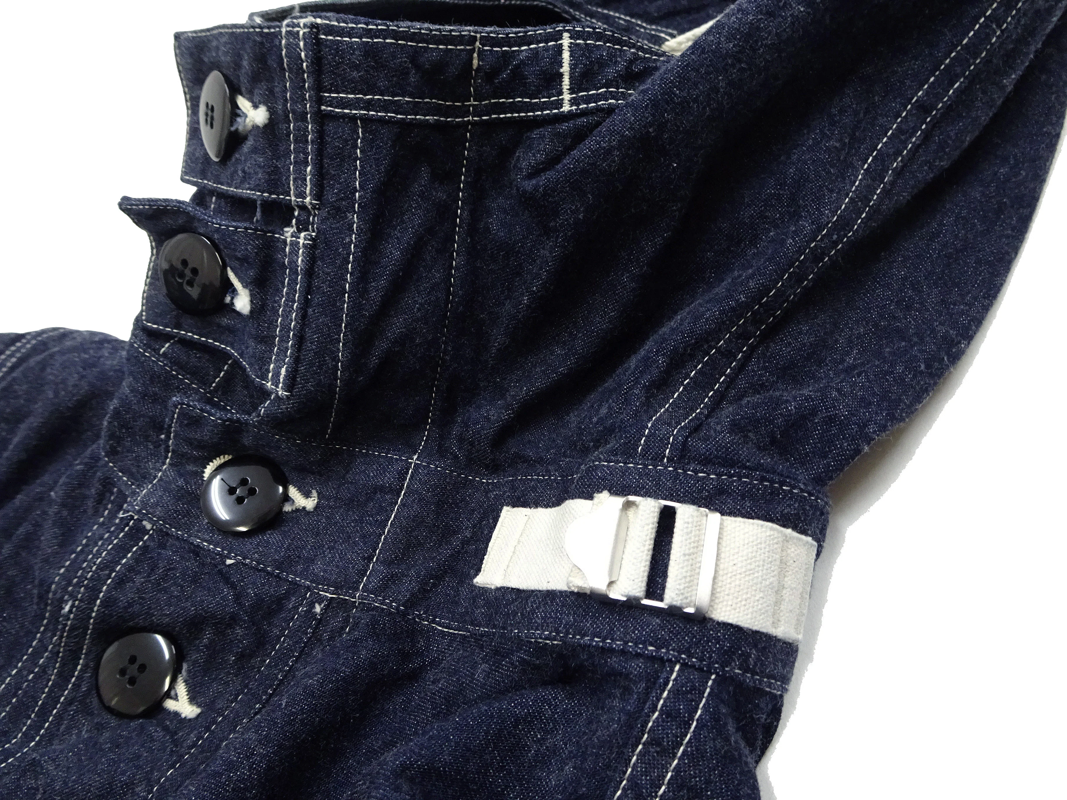 Buzz Rickson U.S. Navy Denim Gas Protective Parka - WWII Denim Anti-Gas Parka (Gunner Smock Jacket) BR11703 One-Wash - Image 11