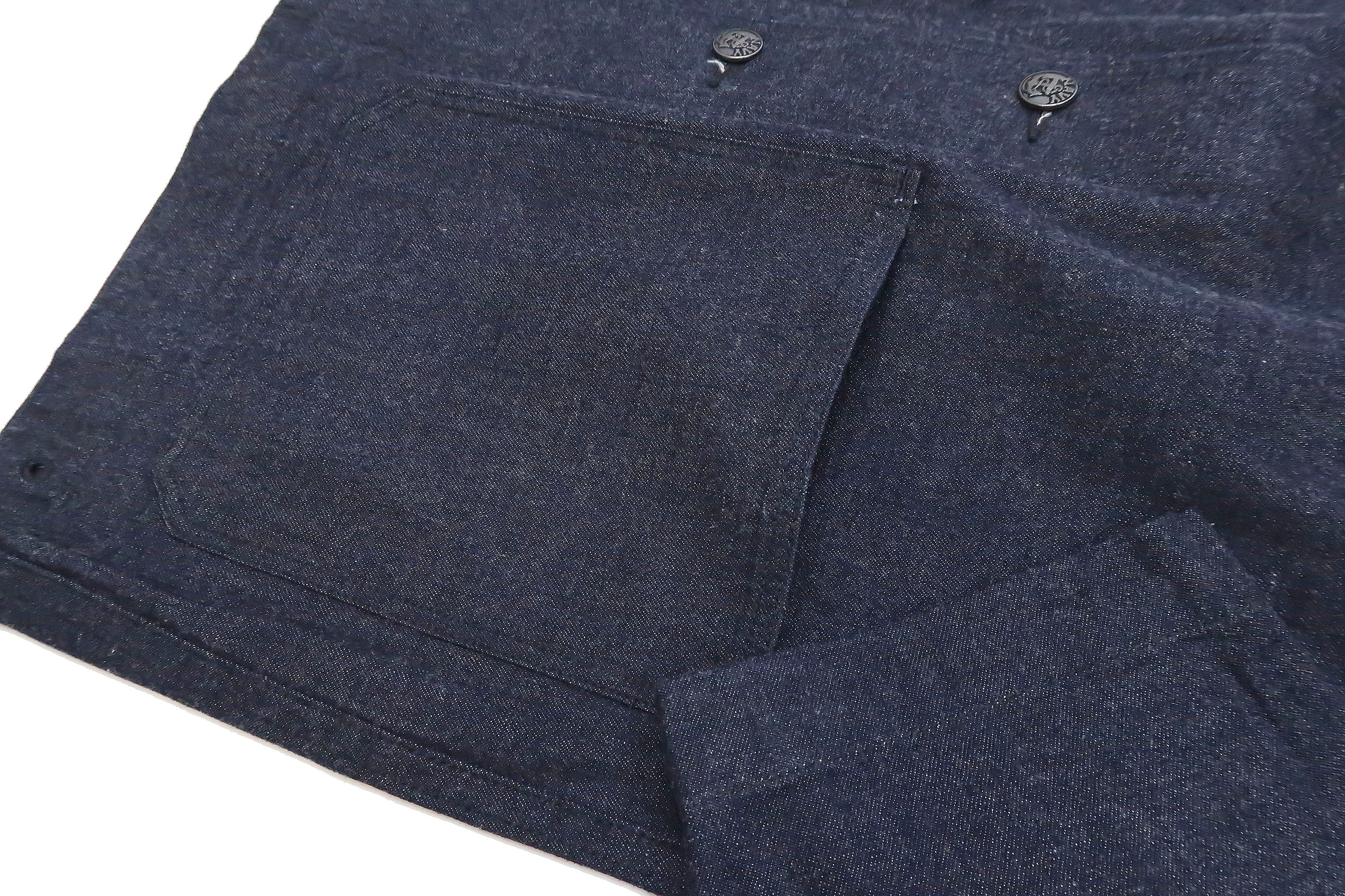 Buzz Rickson Shawl Collar Denim Jacket Men's Reproduction of US Navy Dungaree Jumper BR12744 - Image 14