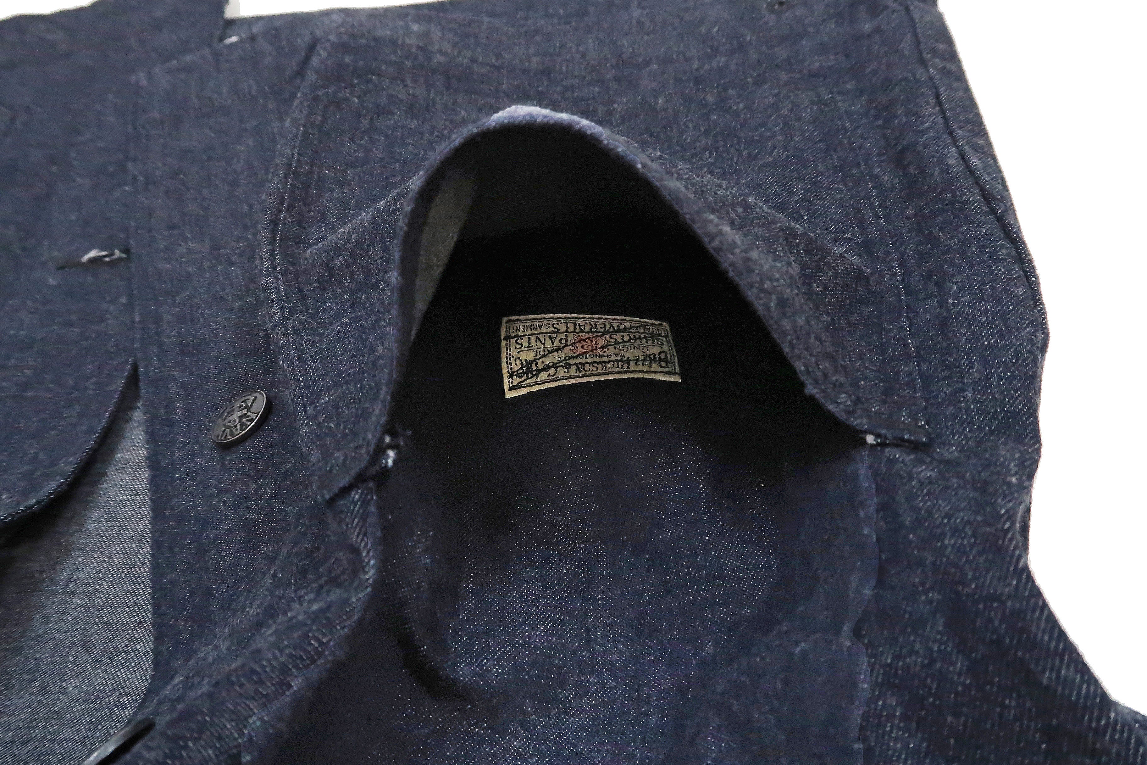 Buzz Rickson Shawl Collar Denim Jacket Men's Reproduction of US Navy Dungaree Jumper BR12744 - Image 15