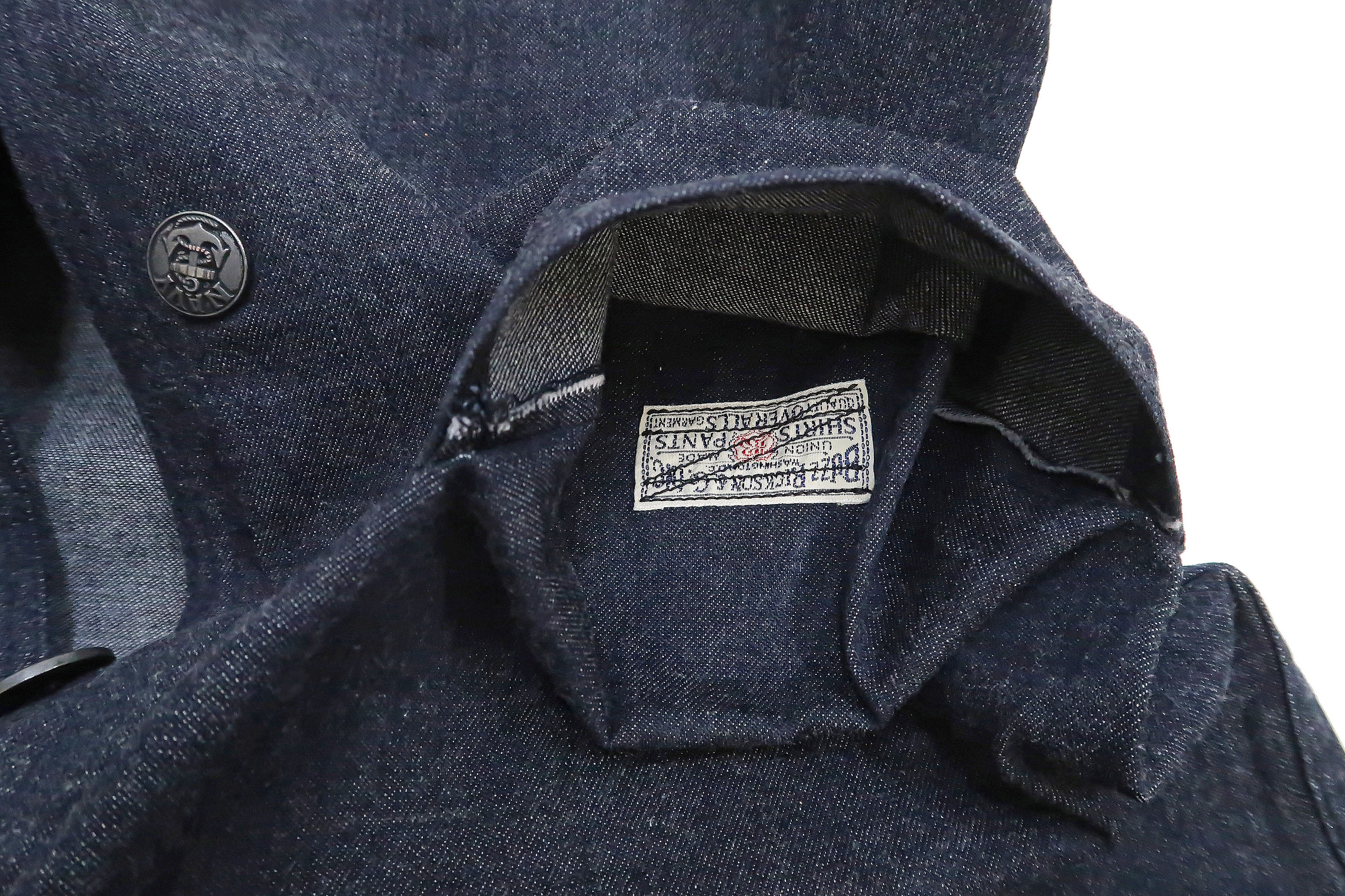 Buzz Rickson Shawl Collar Denim Jacket Men's Reproduction of US Navy Dungaree Jumper BR12744 - Image 16