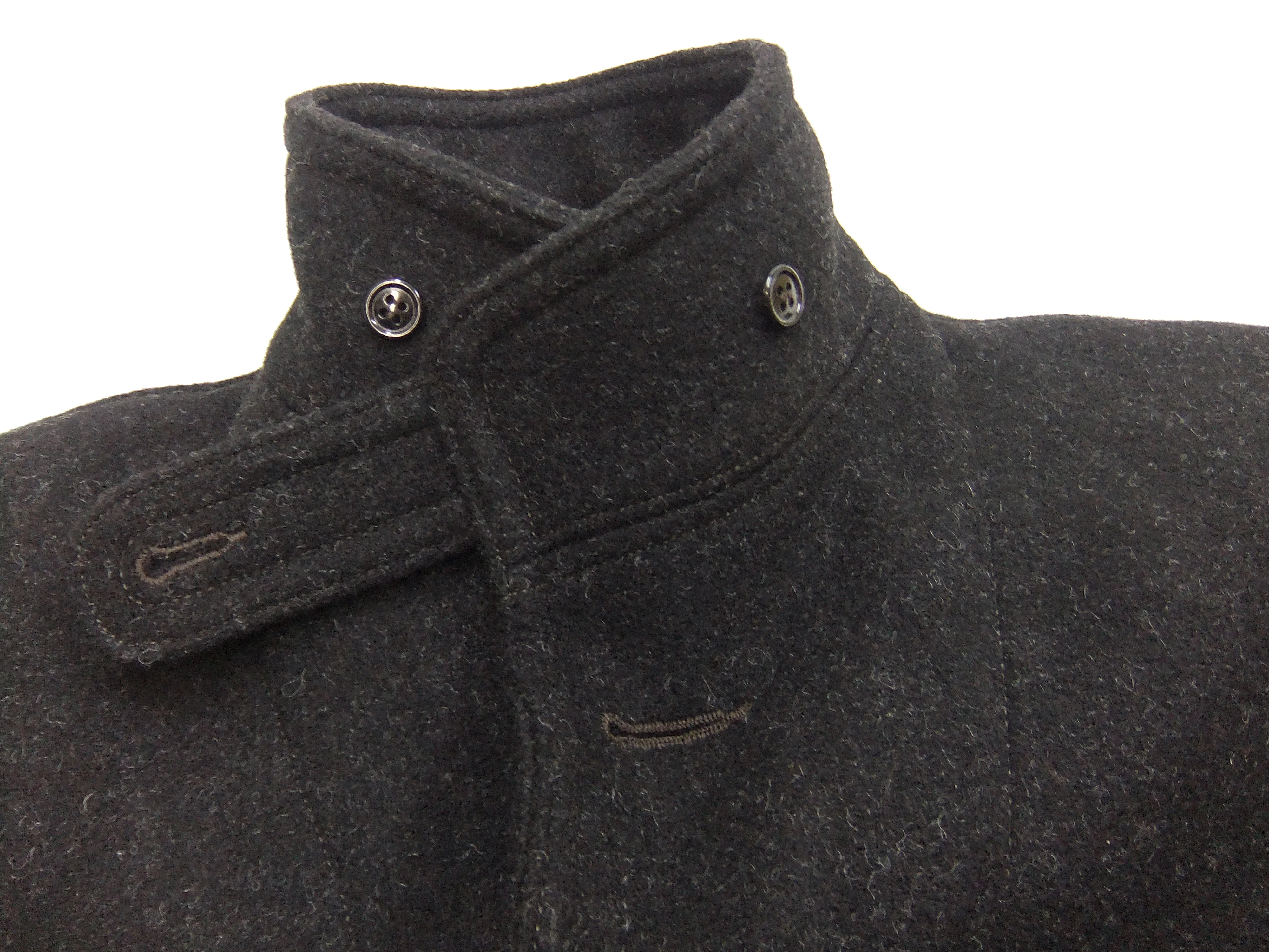 Buzz Rickson Submariner Coat - Men's U.S. Navy Submarine Wool Jacket Reproduction BR15764 Charcoal - Image 9