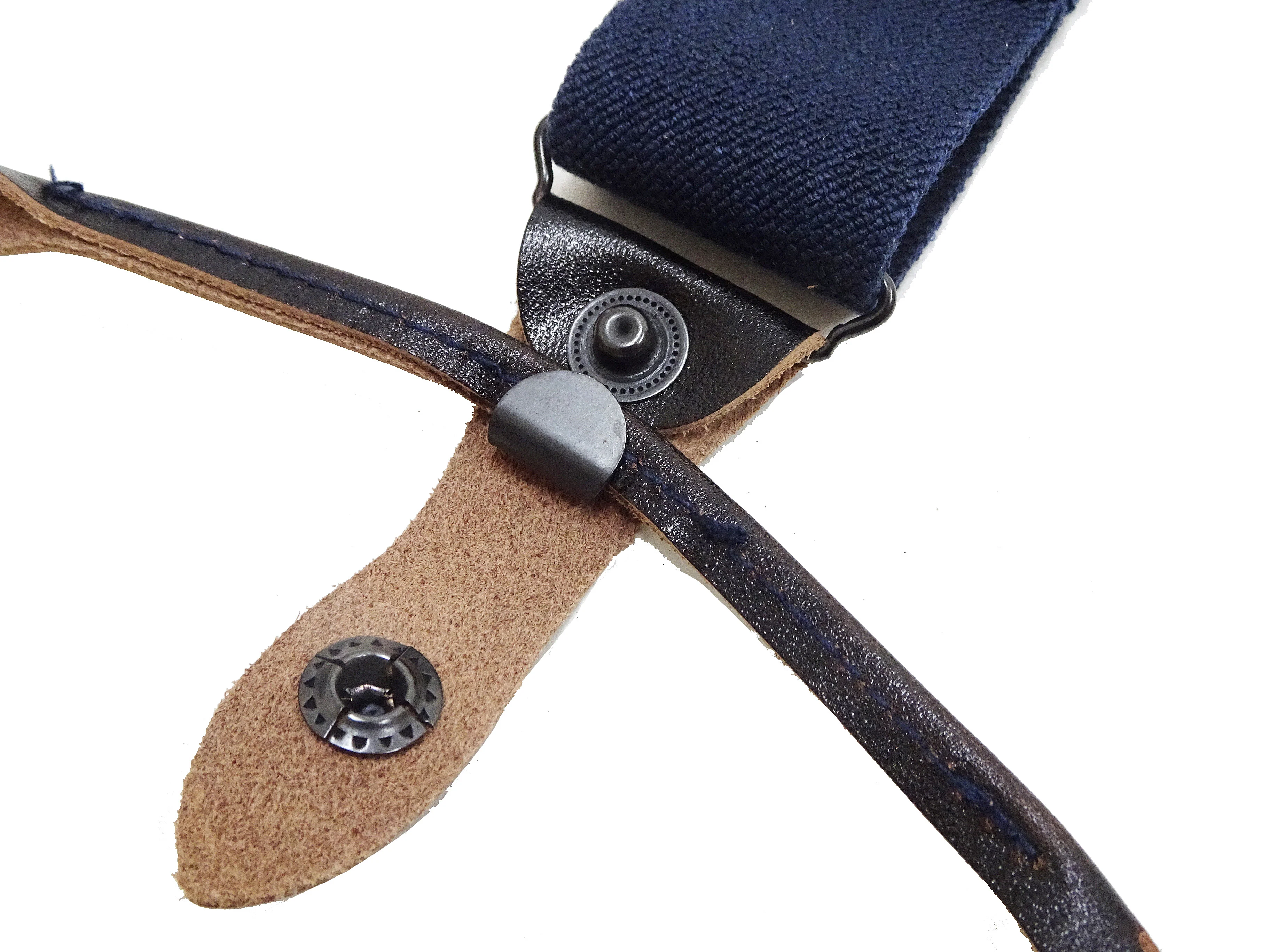 Buzz Rickson Suspenders Men's Reproduction of X back Design Military Button-on Braces for A-11 Trousers BR02718 128 Navy-Blue - Image 5