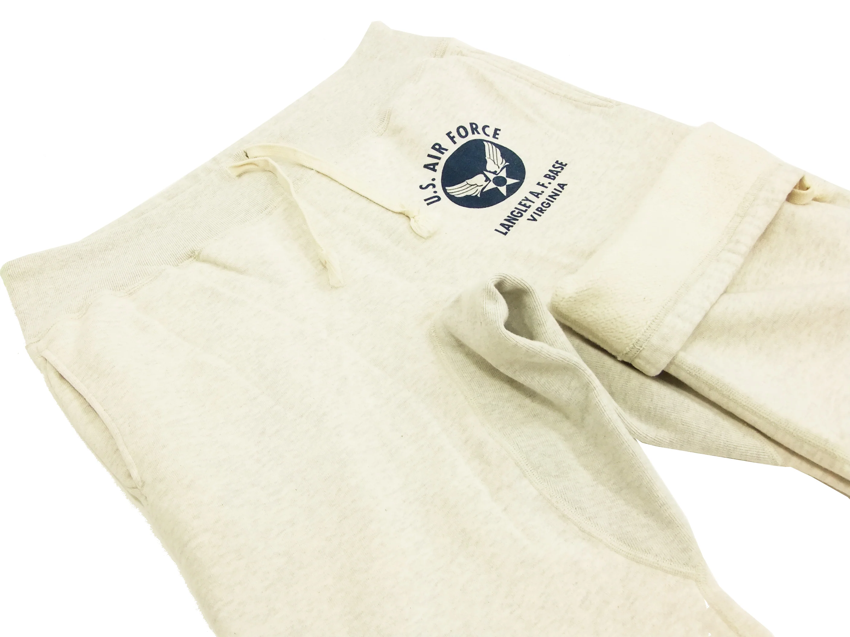 Buzz Rickson Sweatpants Men's Slimmer Fit Military Style Drawstring Pants BR40973 Oatmeal - Image 5