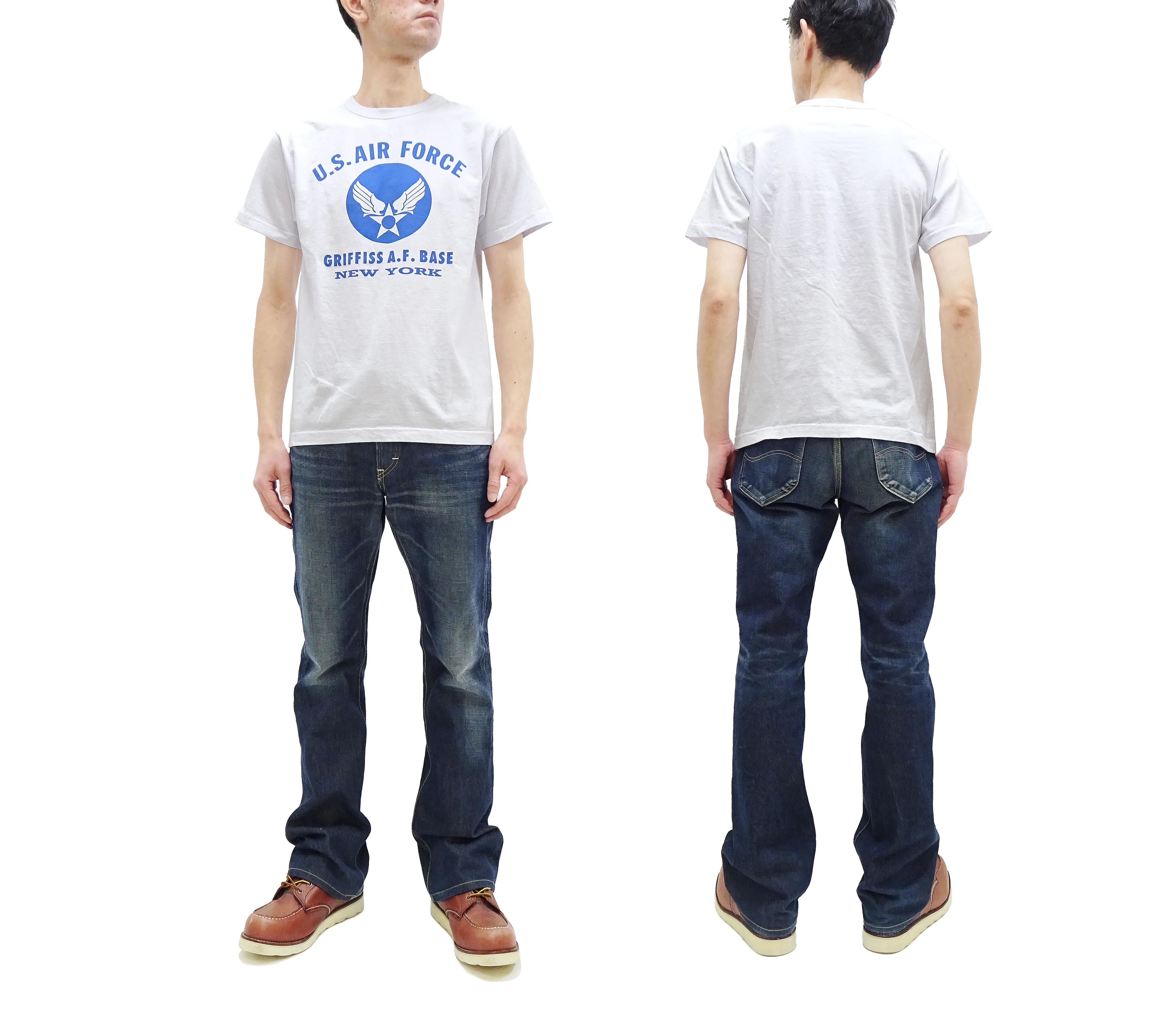 Buzz Rickson T-shirt Men's Griffiss Air Force Base Military Graphic Short Sleeve Loopwheeled Tee BR79343 101 White - Image 3