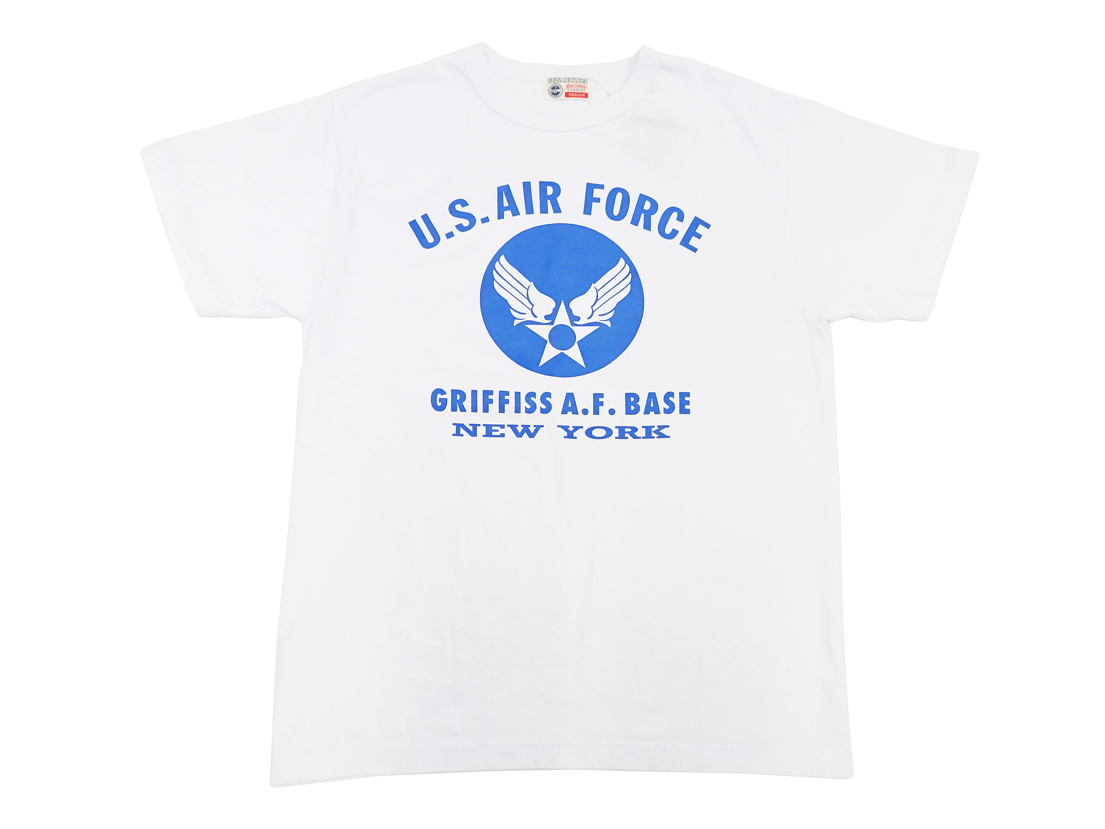 Buzz Rickson T-shirt Men's Griffiss Air Force Base Military Graphic Short Sleeve Loopwheeled Tee BR79343 101 White - Image 6