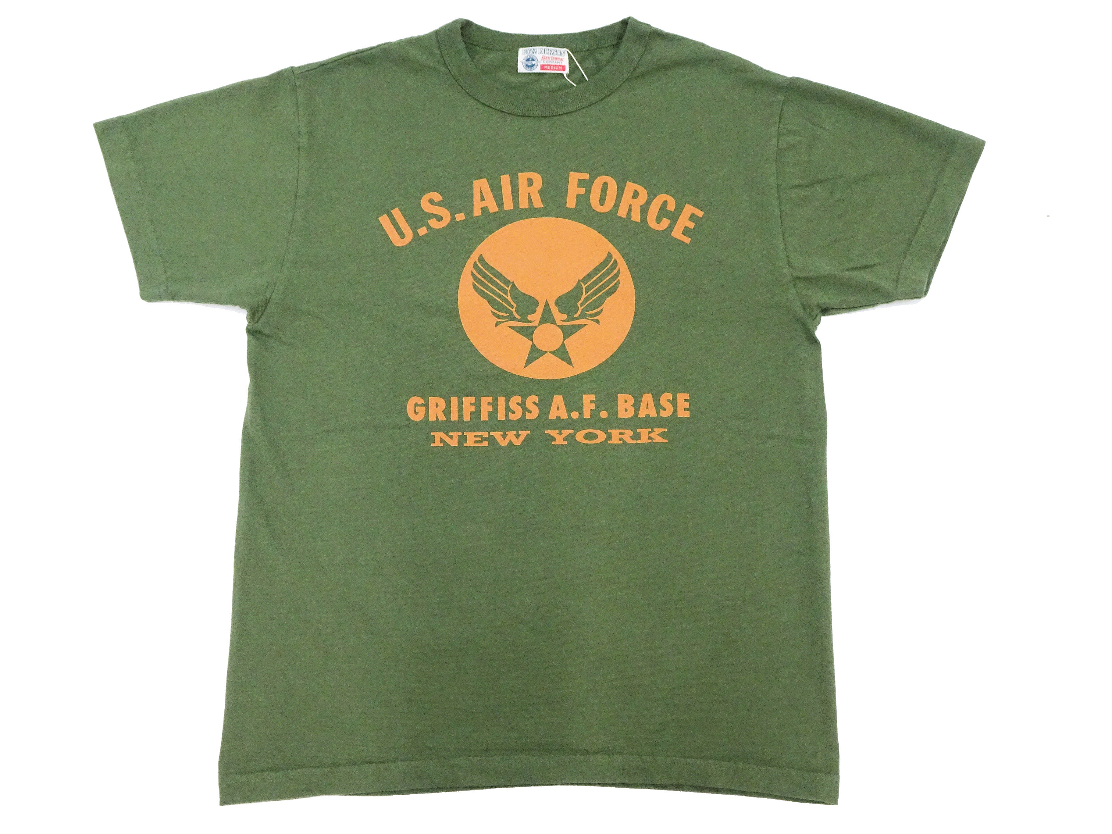Buzz Rickson T-shirt Men's Griffiss Air Force Base Military Graphic Short Sleeve Loopwheeled Tee BR79343 149 Olive - Image 6