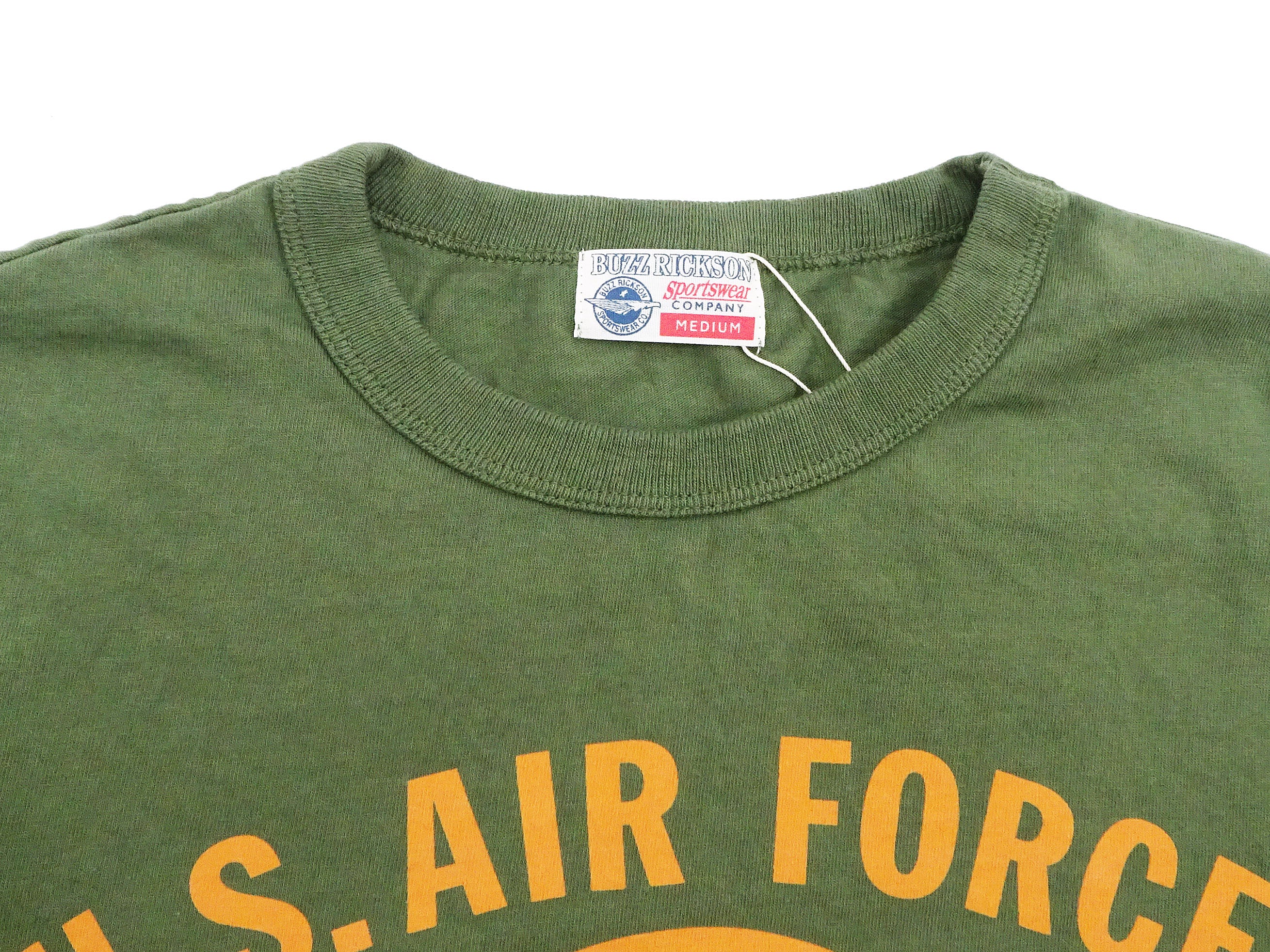 Buzz Rickson T-shirt Men's Griffiss Air Force Base Military Graphic Short Sleeve Loopwheeled Tee BR79343 149 Olive - Image 8