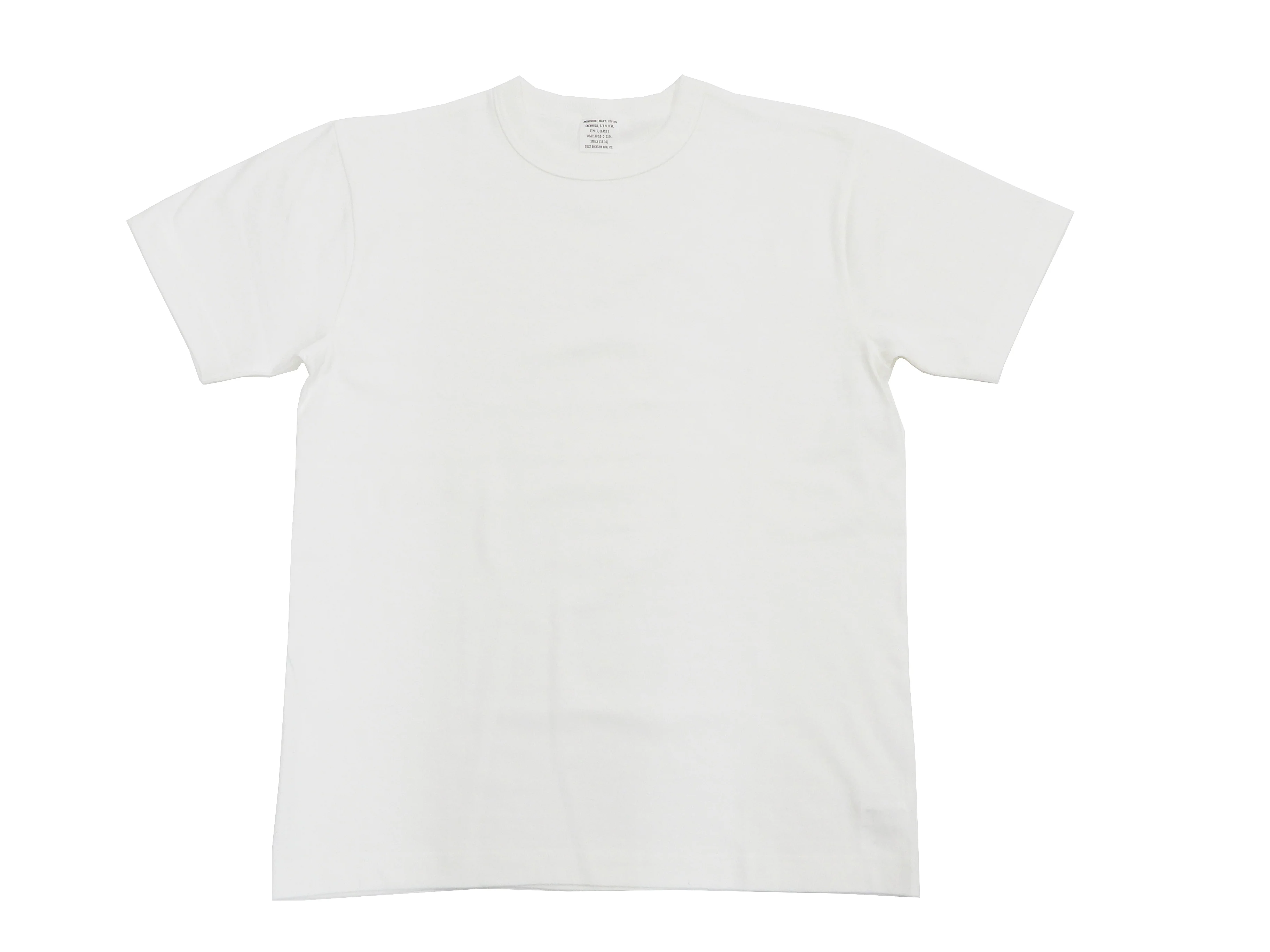 Buzz Rickson T-shirt Men's Plain T shirt Short Sleeve Loopwheel Tee BR78960 101 White - Image 5