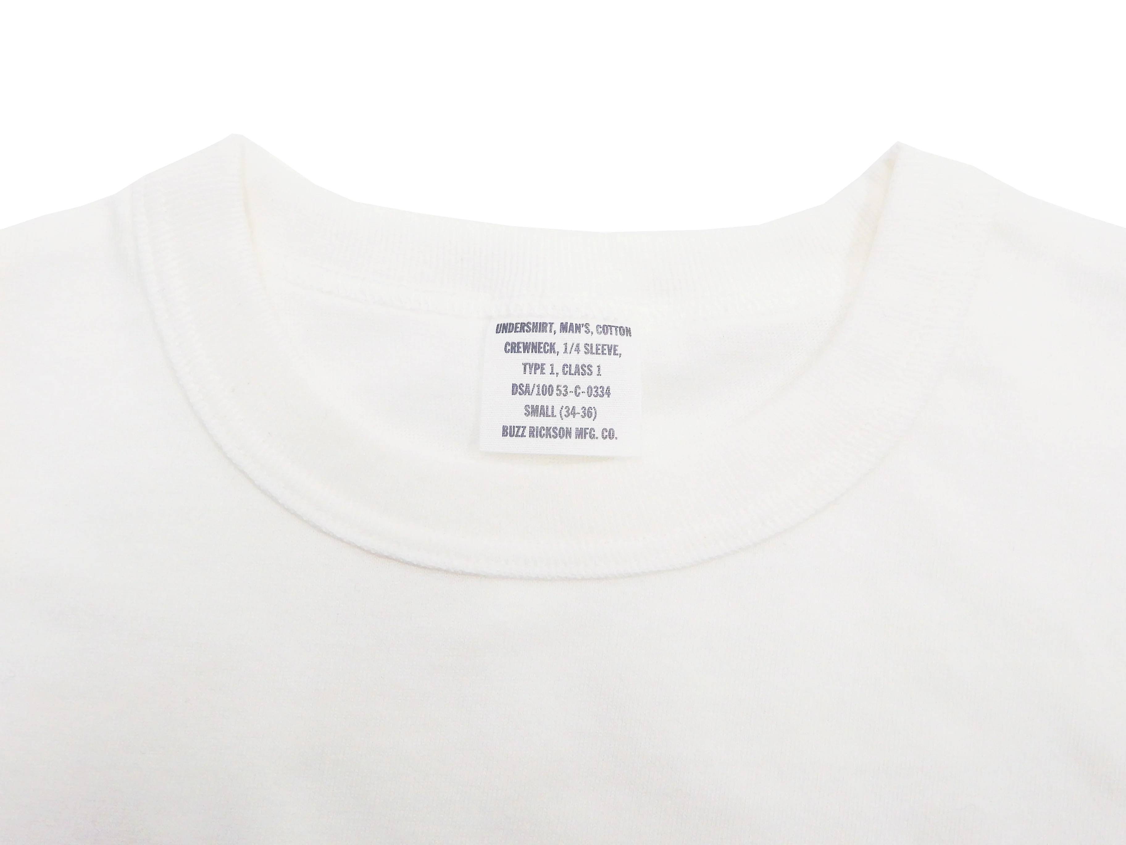 Buzz Rickson T-shirt Men's Plain T shirt Short Sleeve Loopwheel Tee BR78960 101 White - Image 7