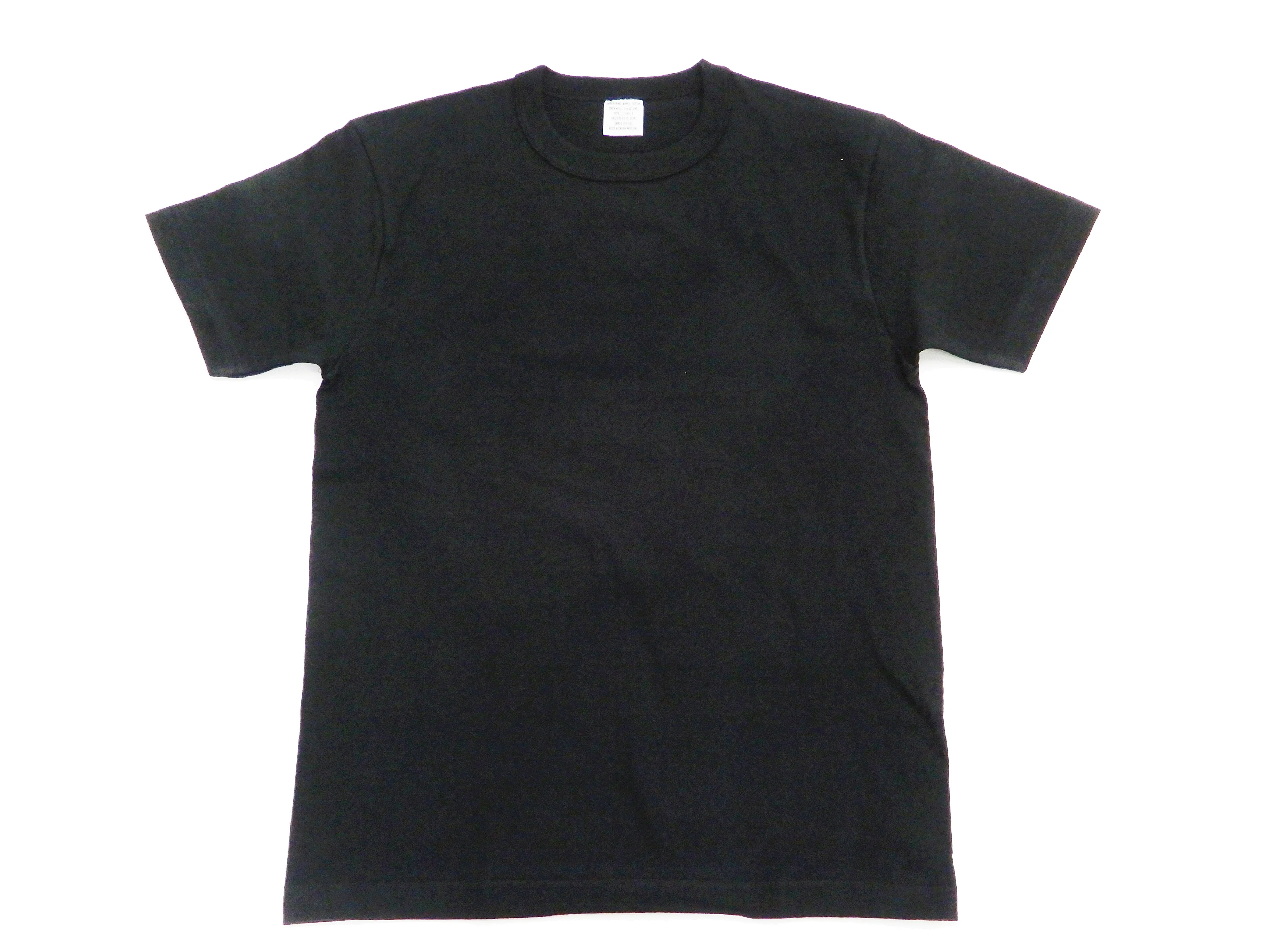 Buzz Rickson T-shirt Men's Plain T shirt Short Sleeve Loopwheel Tee BR78960 119 Black - Image 5