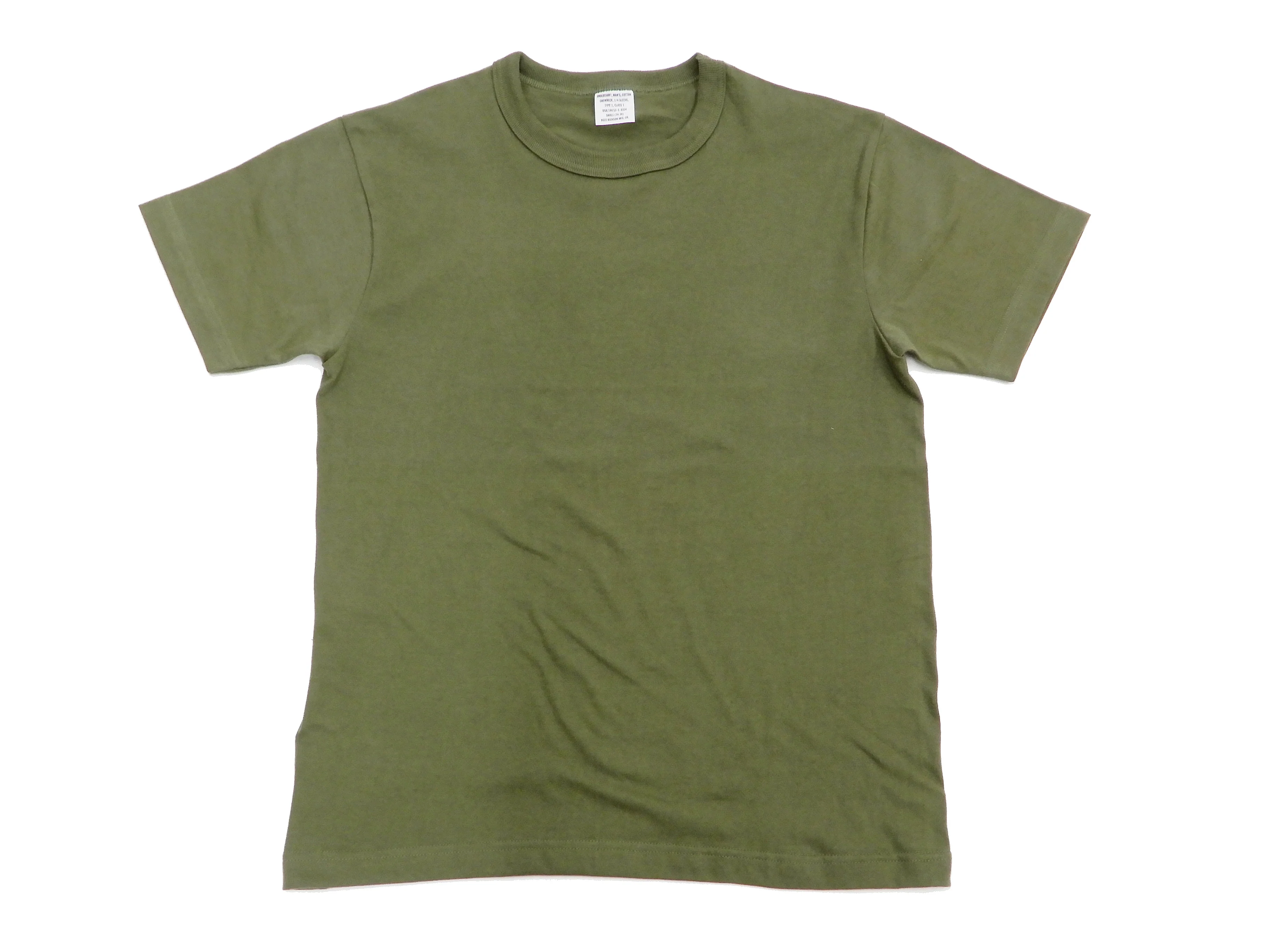 Buzz Rickson T-shirt Men's Plain T shirt Short Sleeve Loopwheel Tee BR78960 149 Olive - Image 5