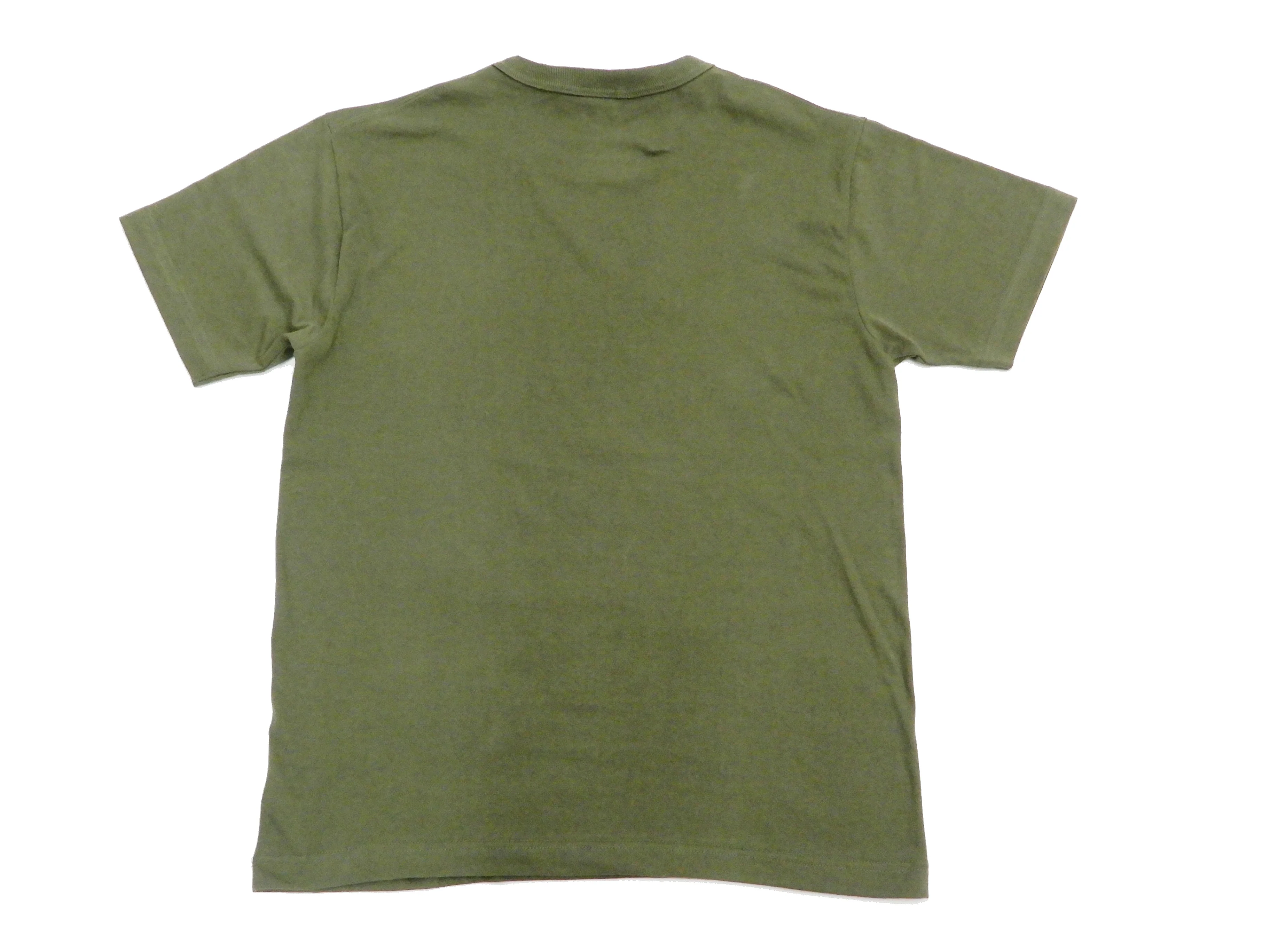 Buzz Rickson T-shirt Men's Plain T shirt Short Sleeve Loopwheel Tee BR78960 149 Olive - Image 9