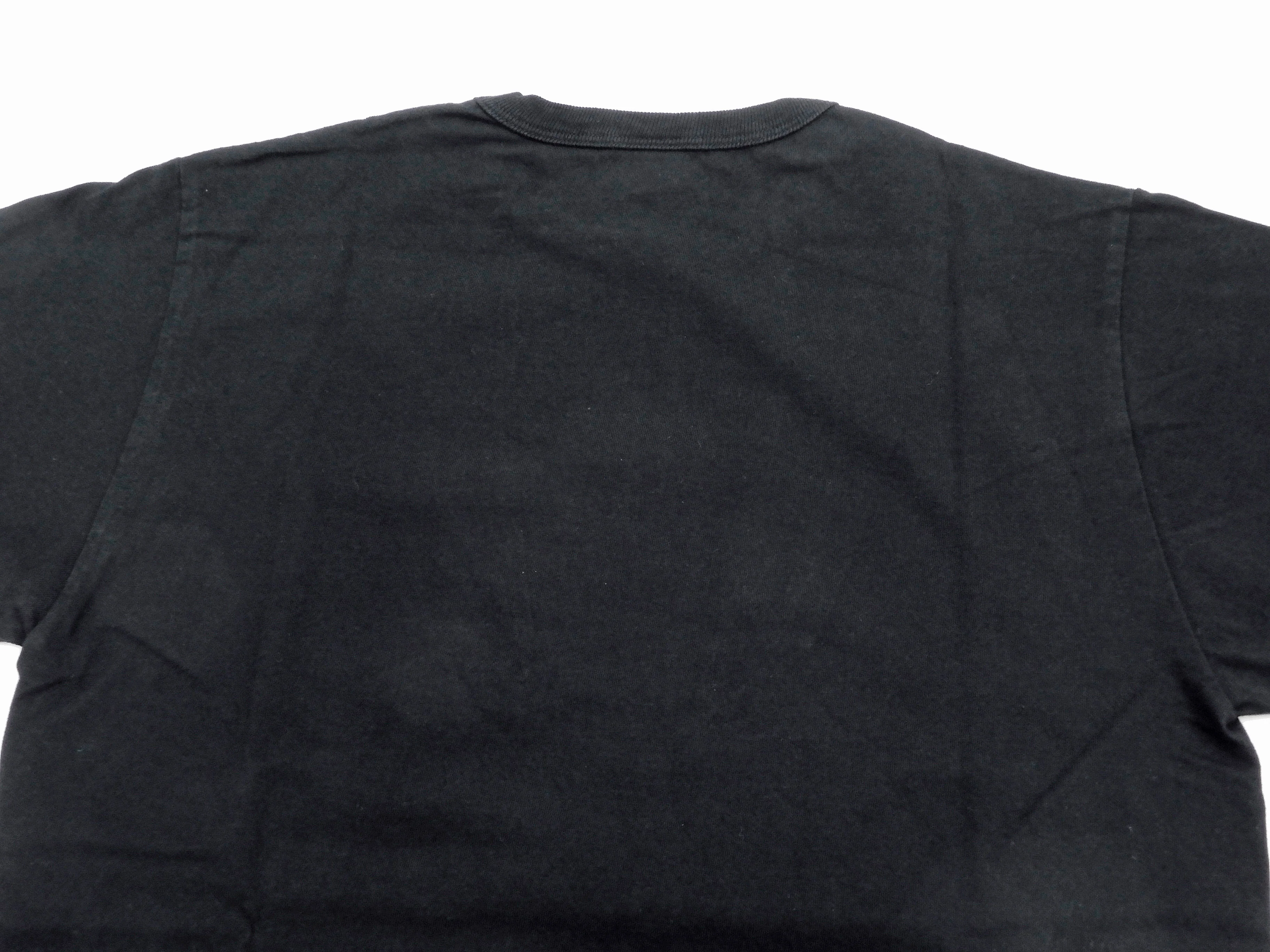 Buzz Rickson T-shirt Men's Short Sleeve Loopwheel Plain Pocket Tee BR78711 Black - Image 10