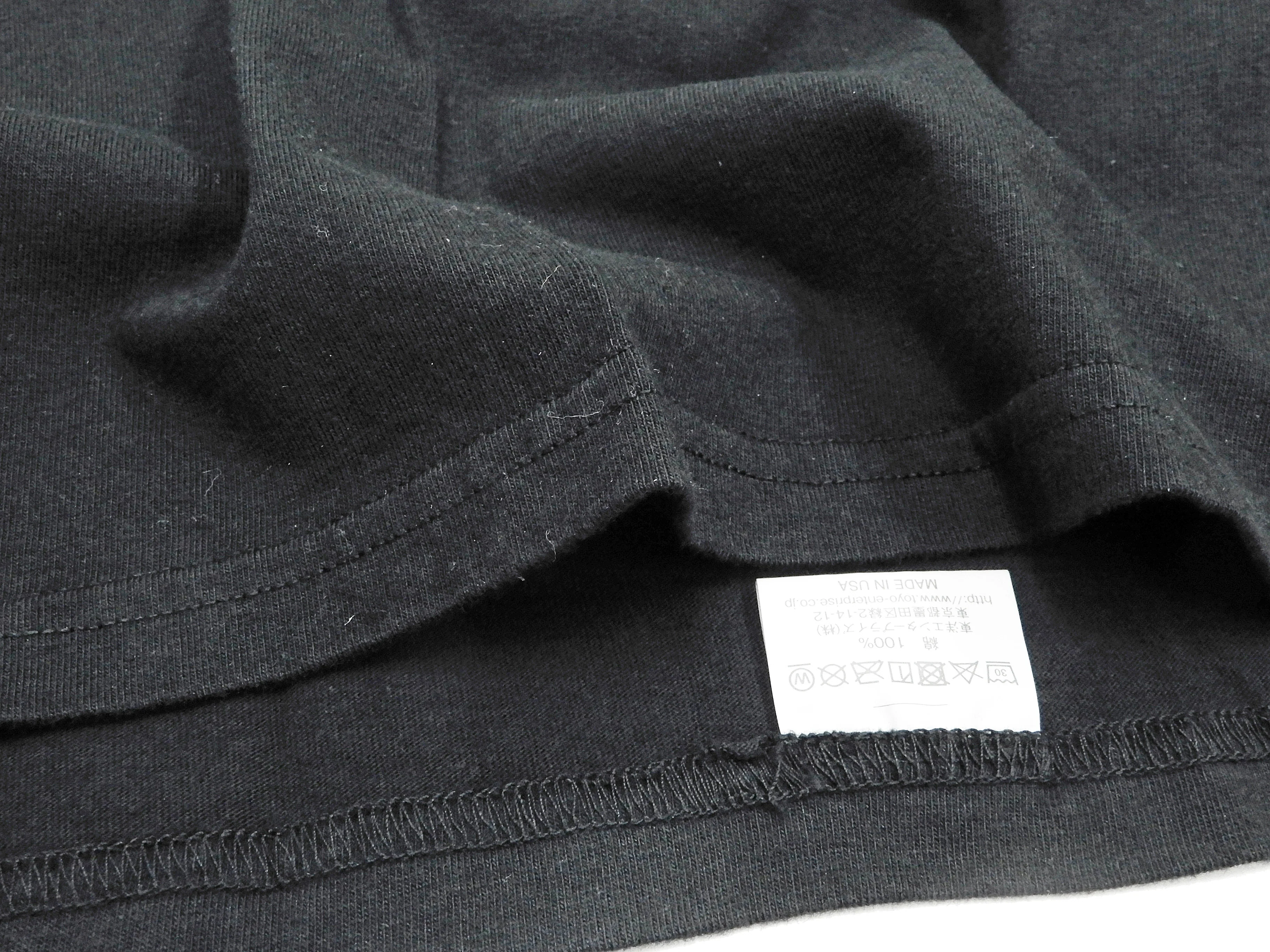 Buzz Rickson T-shirt Men's Short Sleeve Loopwheel Plain Pocket Tee BR78711 Black - Image 8