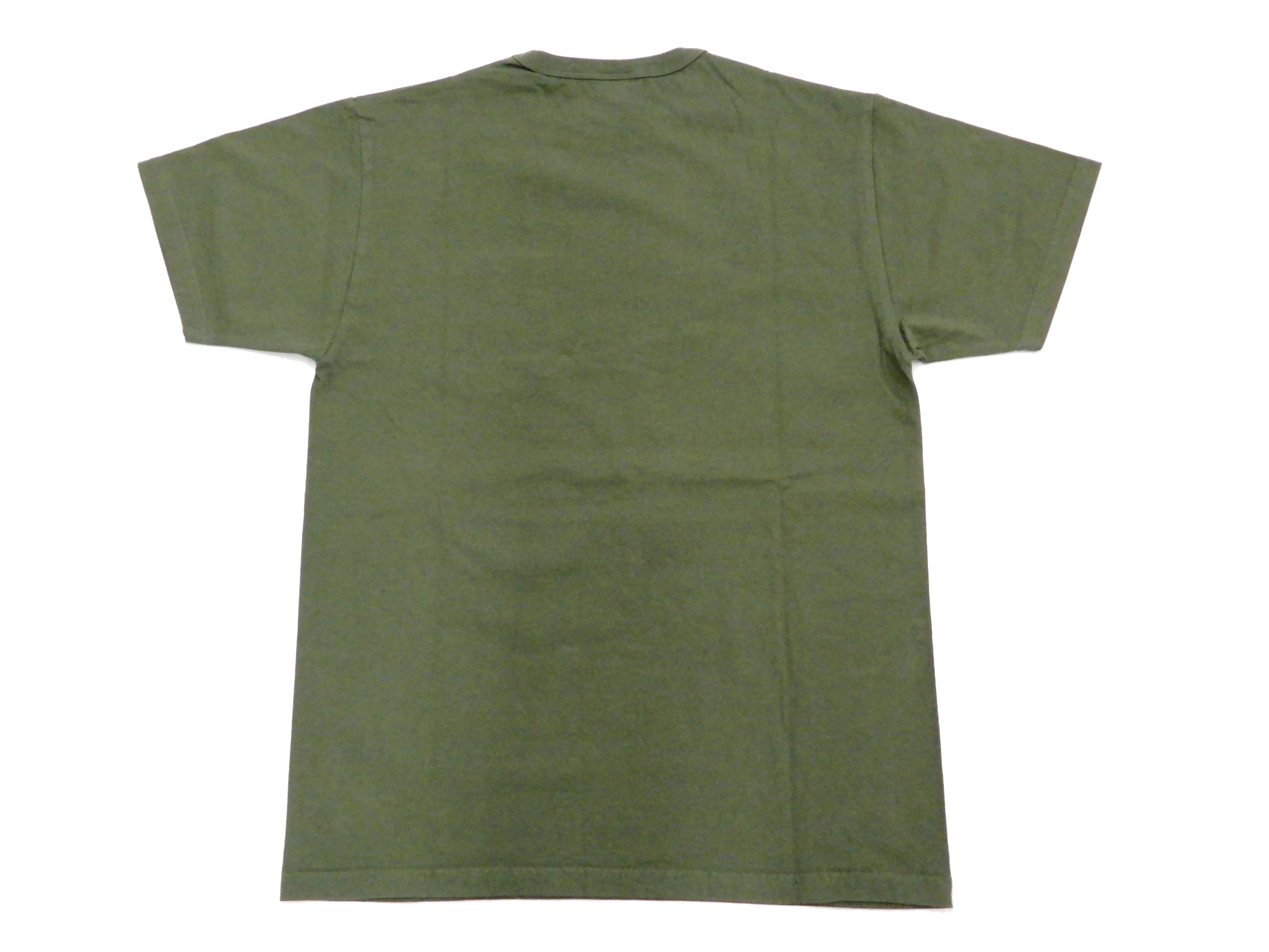 Buzz Rickson T-shirt Men's Short Sleeve Loopwheel Plain Pocket Tee BR78711 Olive - Image 8