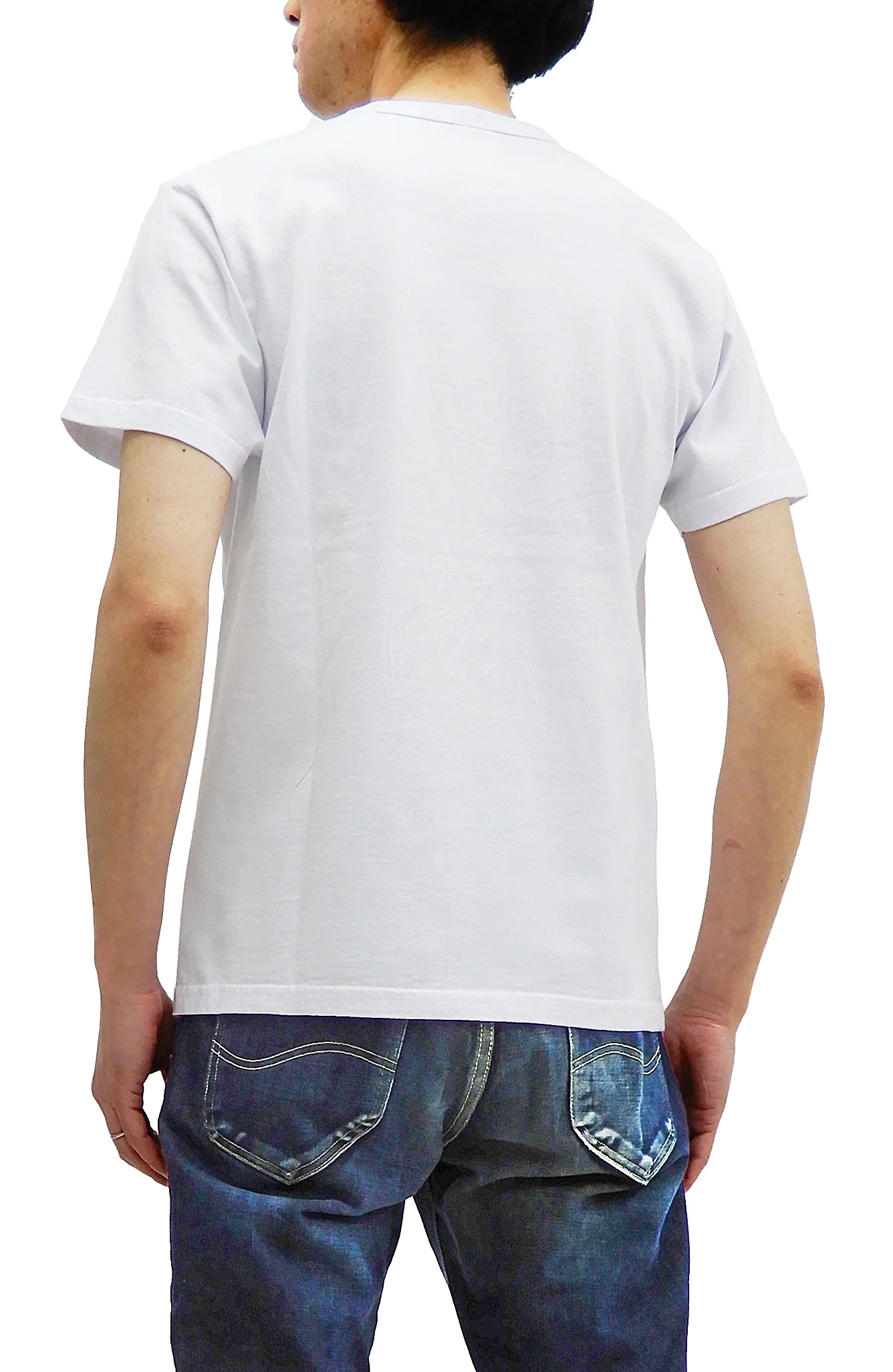 Buzz Rickson T-shirt Men's Short Sleeve Loopwheel Plain Pocket Tee BR78711 White - Image 4