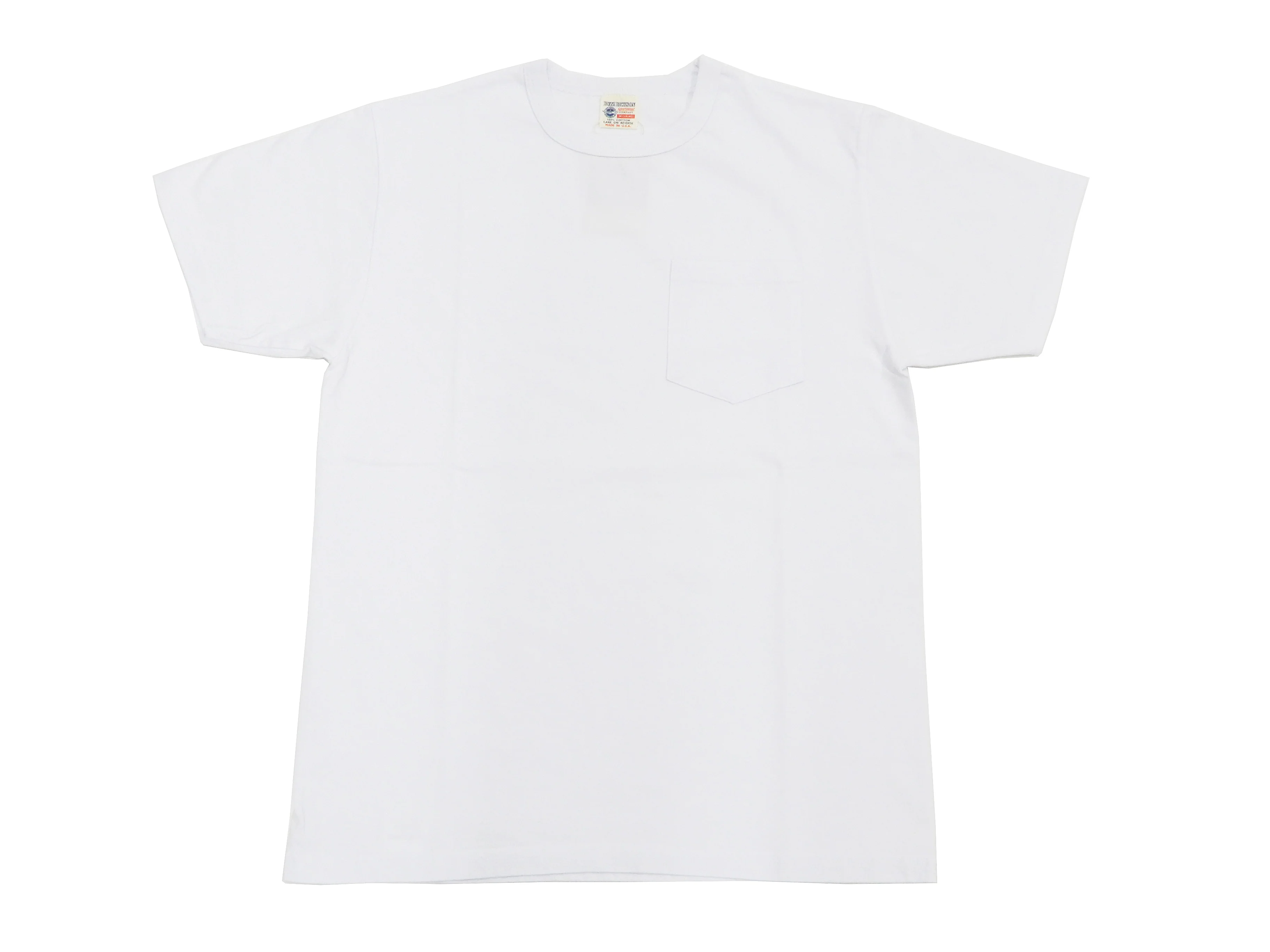 Buzz Rickson T-shirt Men's Short Sleeve Loopwheel Plain Pocket Tee BR78711 White - Image 5