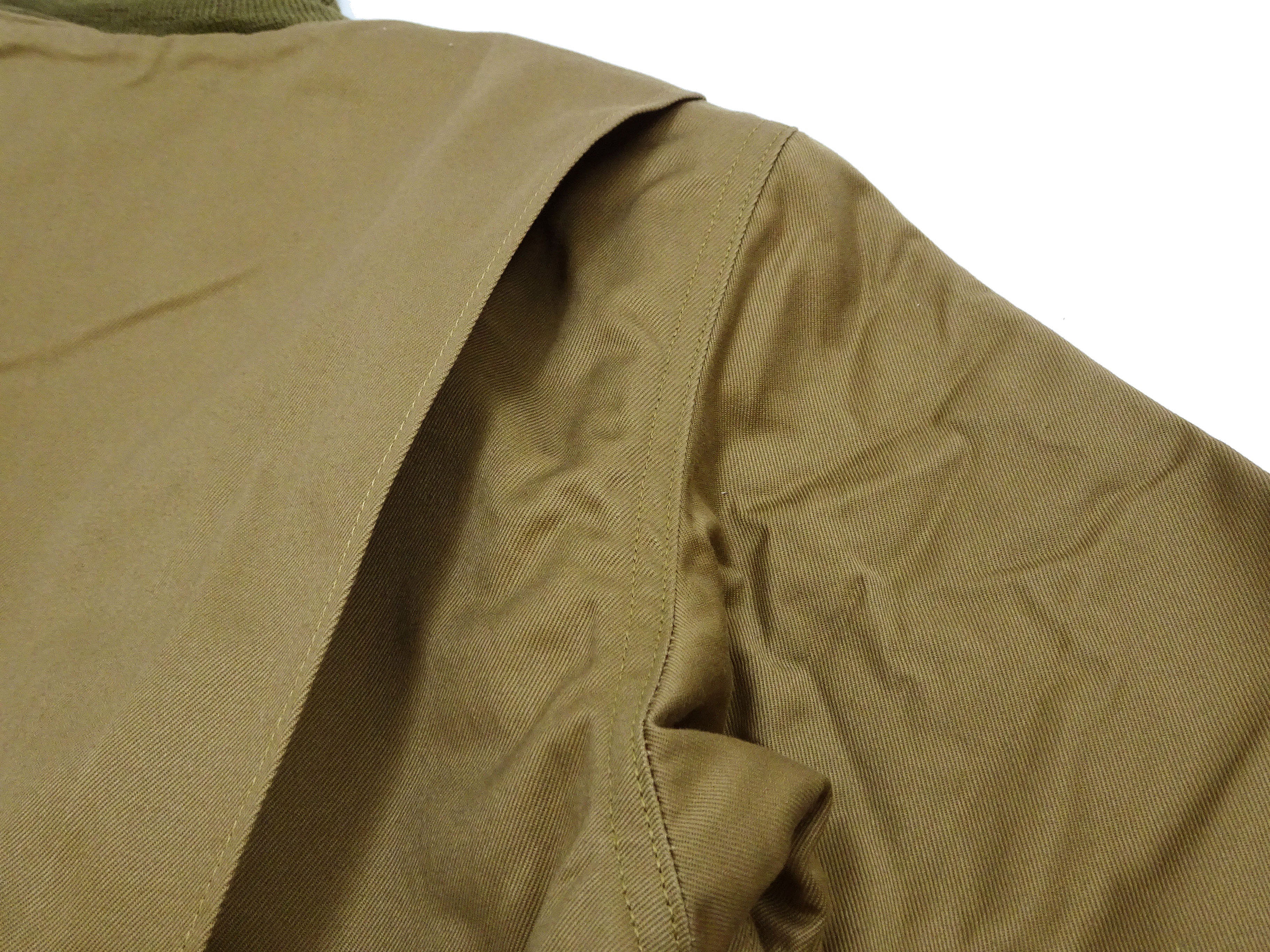 Buzz Rickson Tanker Jacket - Men's Reproduction of the U.S. Army Early Patch-Pocket Version BR15750 Light Olive Drab - Image 11