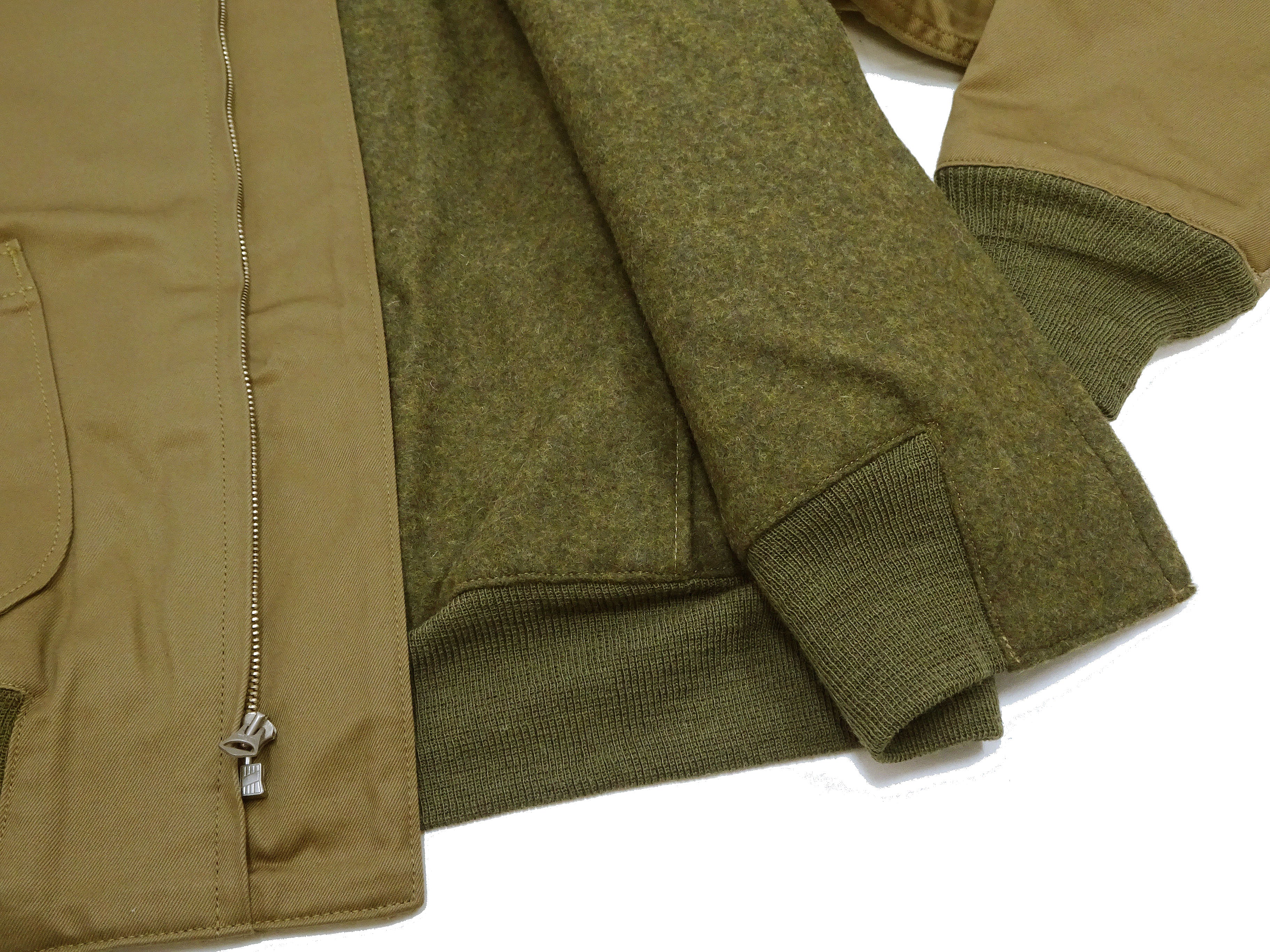 Buzz Rickson Tanker Jacket - Men's Reproduction of the U.S. Army Early Patch-Pocket Version BR15750 Light Olive Drab - Image 13