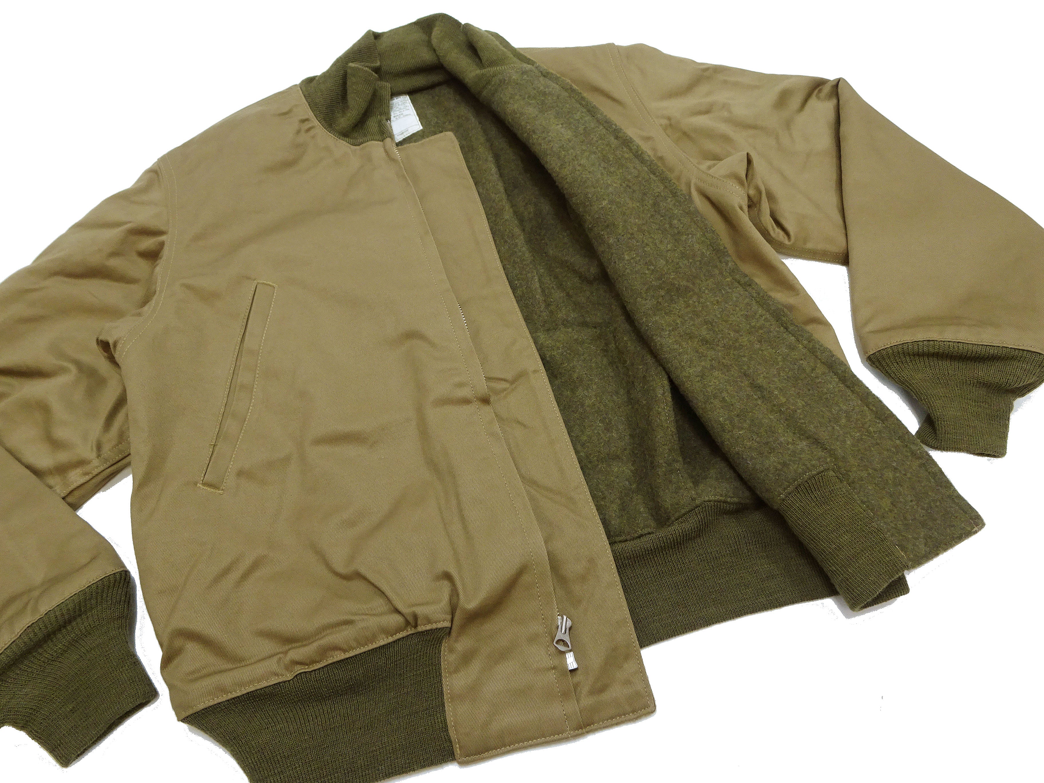 Buzz Rickson Tanker Jacket - Men's Reproduction of the U.S. Army Late-Model Slash-Pocket Version BR15755 Light Olive Drab - Image 12