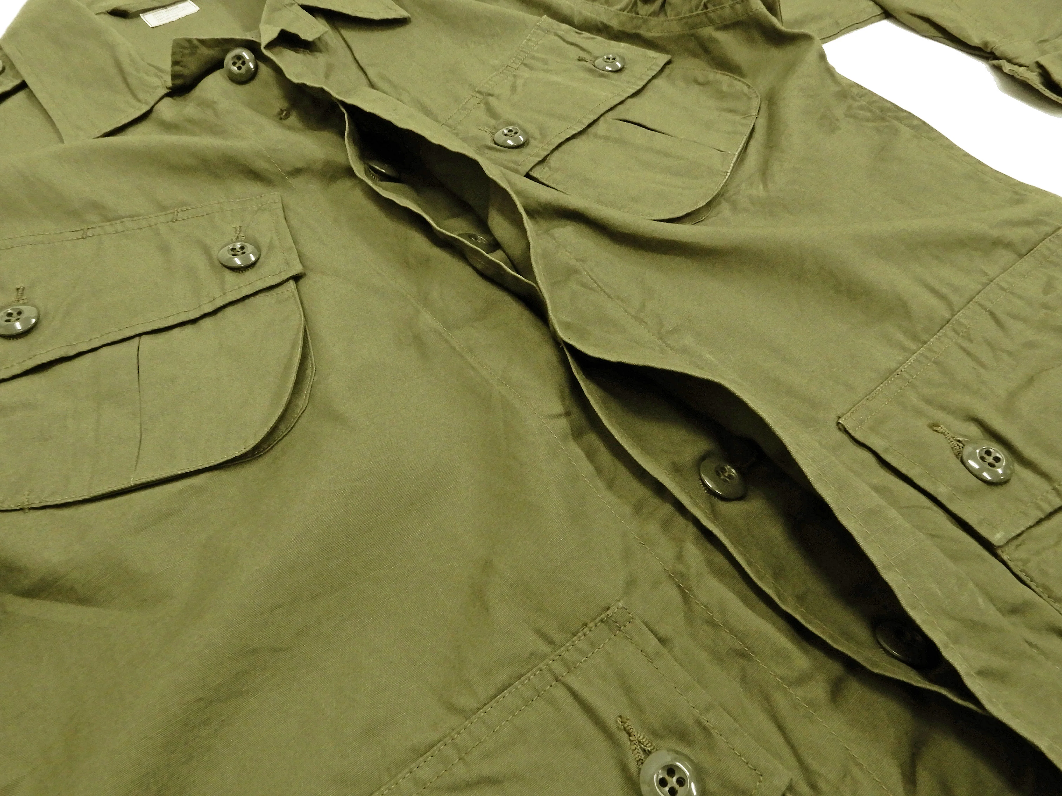 Buzz Rickson Tropical Jacket Men's US Vietnam War Jungle Fatigue Jacket BR12247 Olive - Image 10