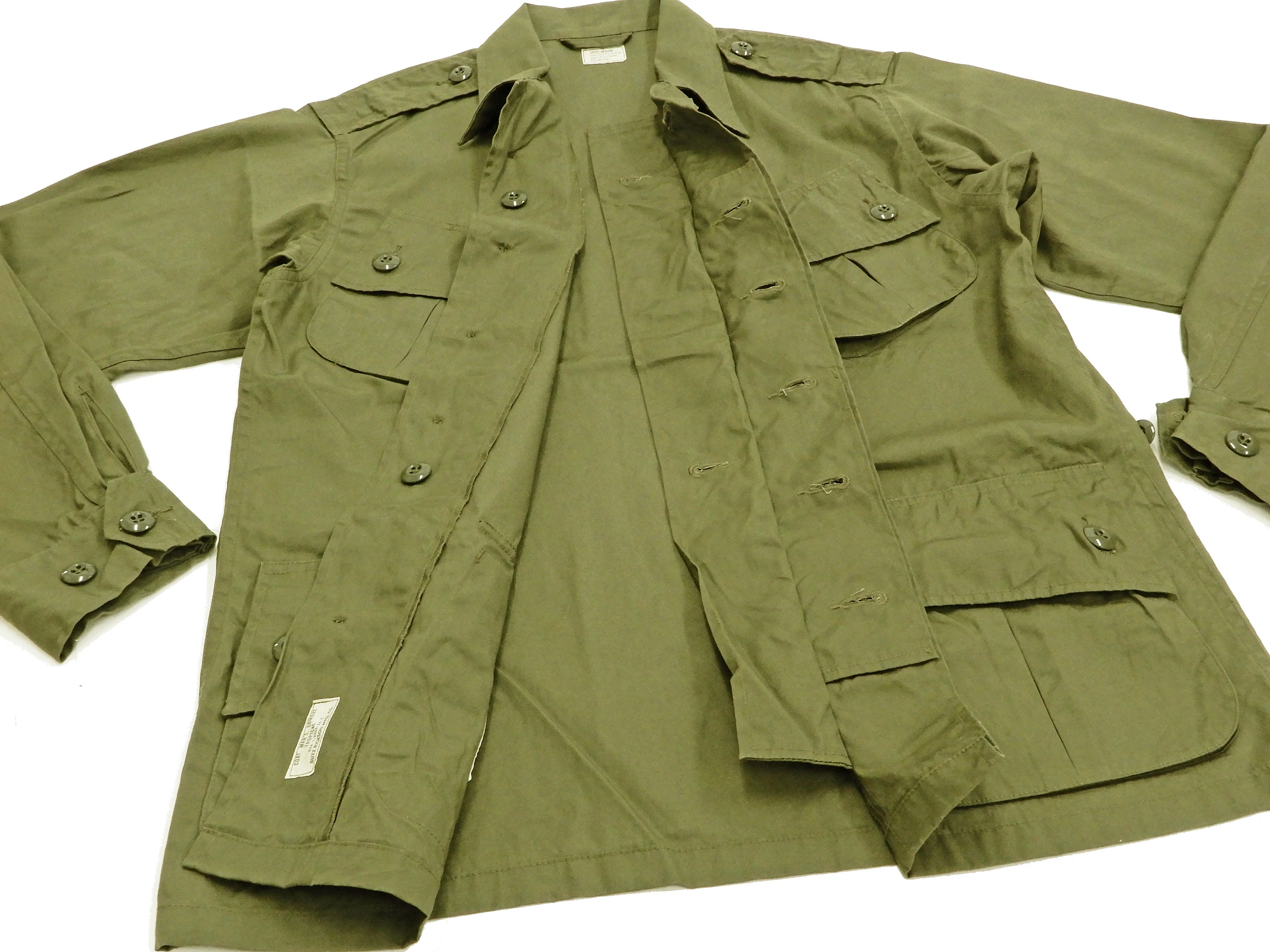 Buzz Rickson Tropical Jacket Men's US Vietnam War Jungle Fatigue Jacket BR12247 Olive - Image 7