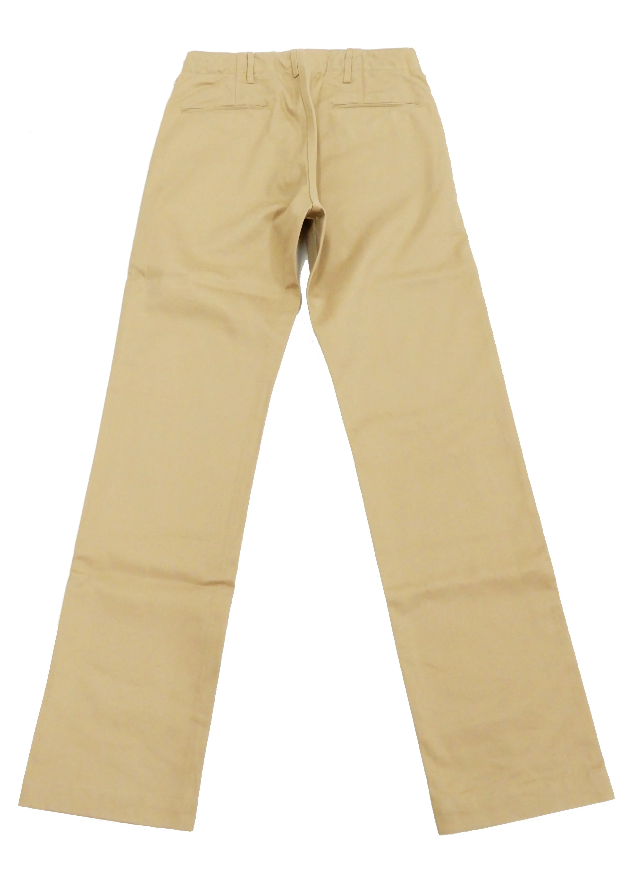 Buzz Rickson's Men's Original Spec Chinos 8.2 oz. Cotton Twill High-Rise Slimmer Straight Fit Military Chino Trousers with Zipper Fly Made in Japan (BR40025, 01 Beige, One Wash) - Image 8