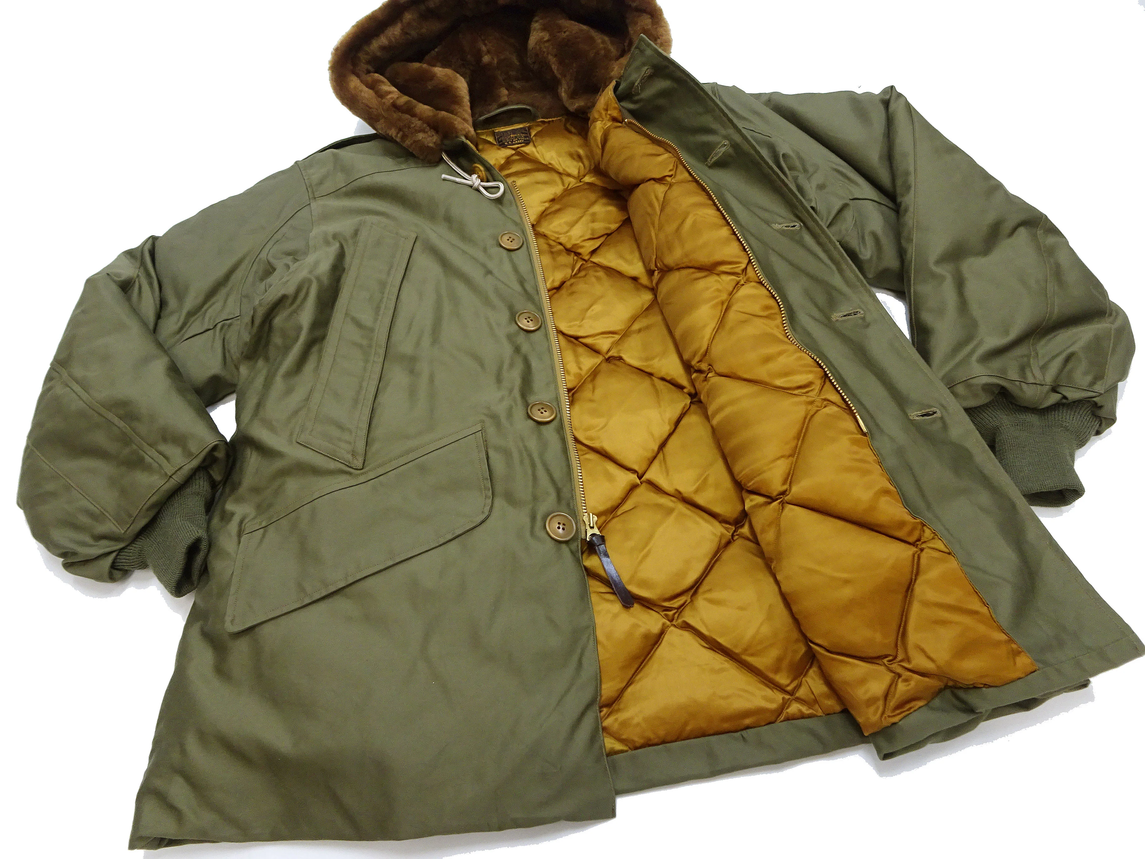 Buzz Rickson Type B-9 Flight Down Parka Men's B9 Hooded Down Jacket BR15538 Olive Drab - Image 16