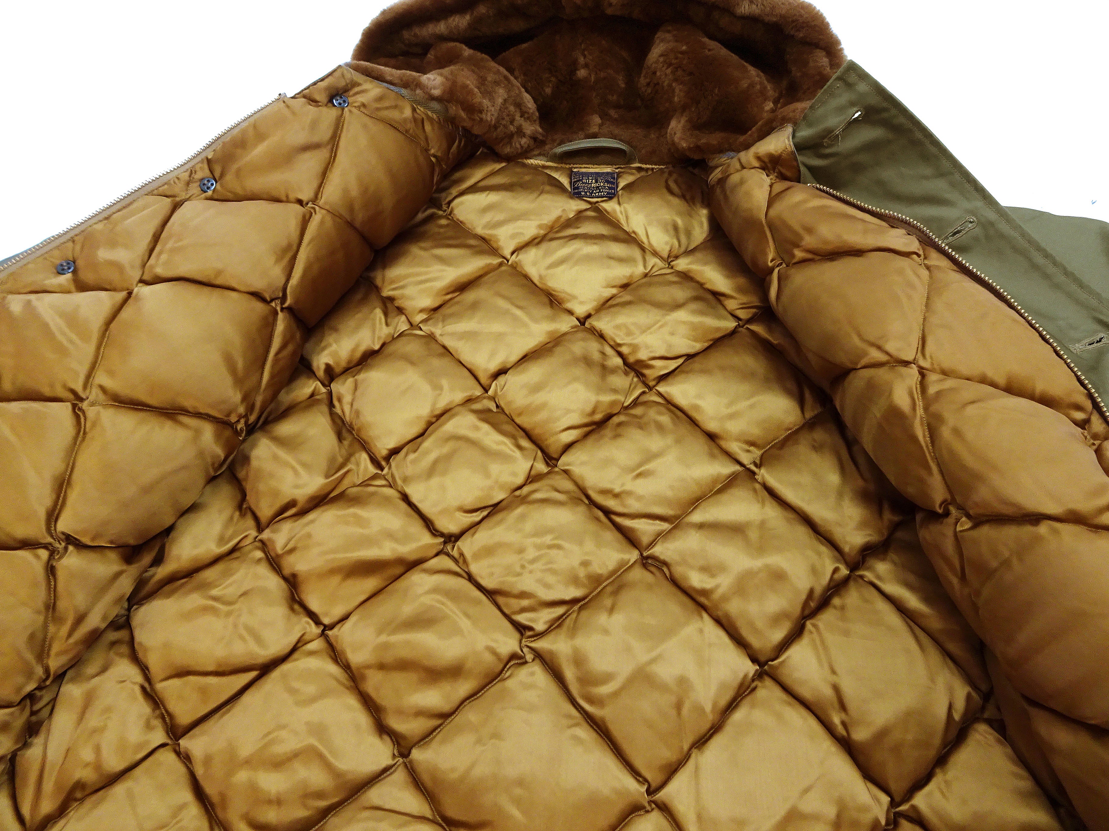 Buzz Rickson Type B-9 Flight Down Parka Men's B9 Hooded Down Jacket BR15538 Olive Drab - Image 17