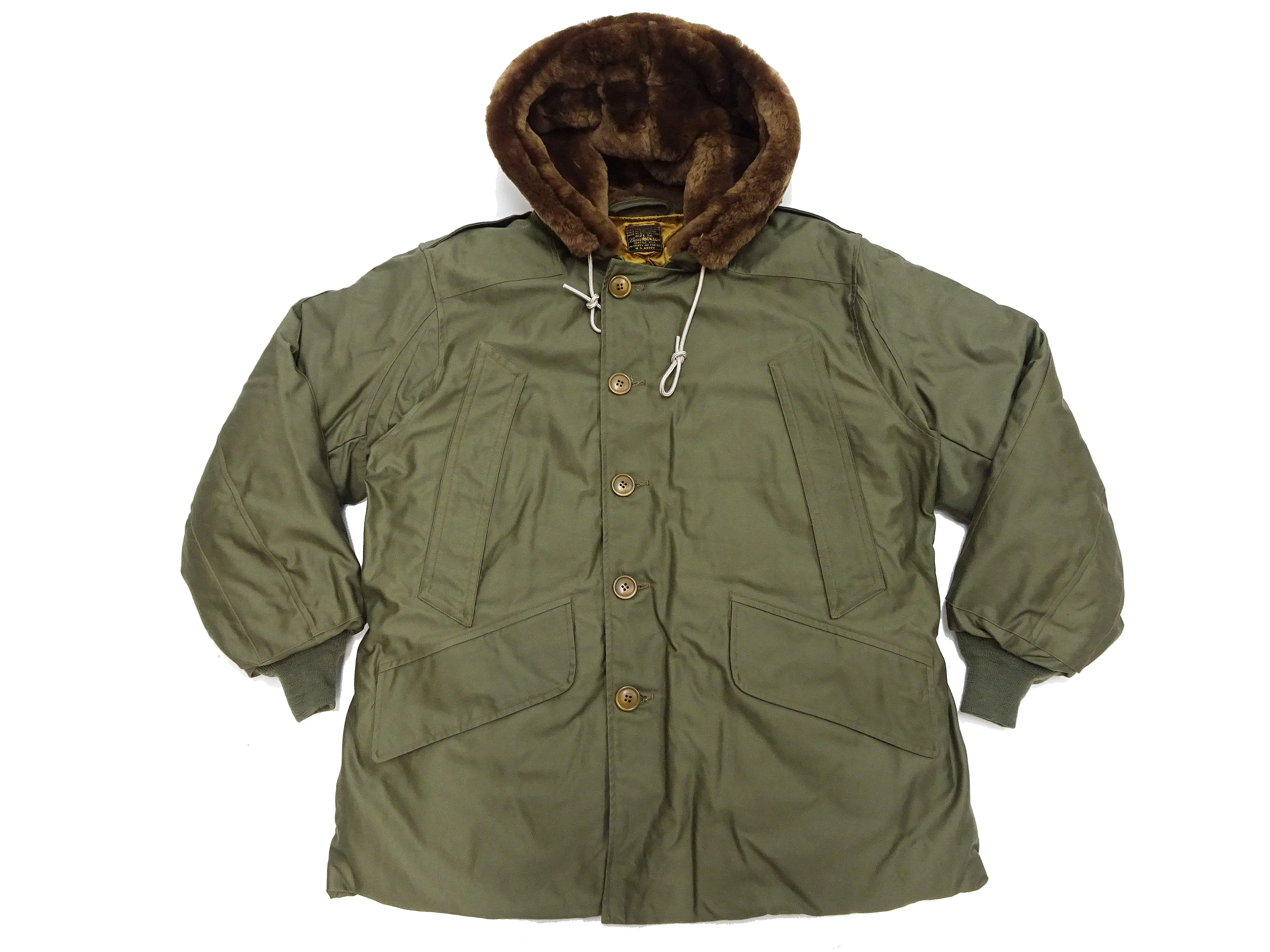 Buzz Rickson Type B-9 Flight Down Parka Men's B9 Hooded Down Jacket BR15538 Olive Drab - Image 8