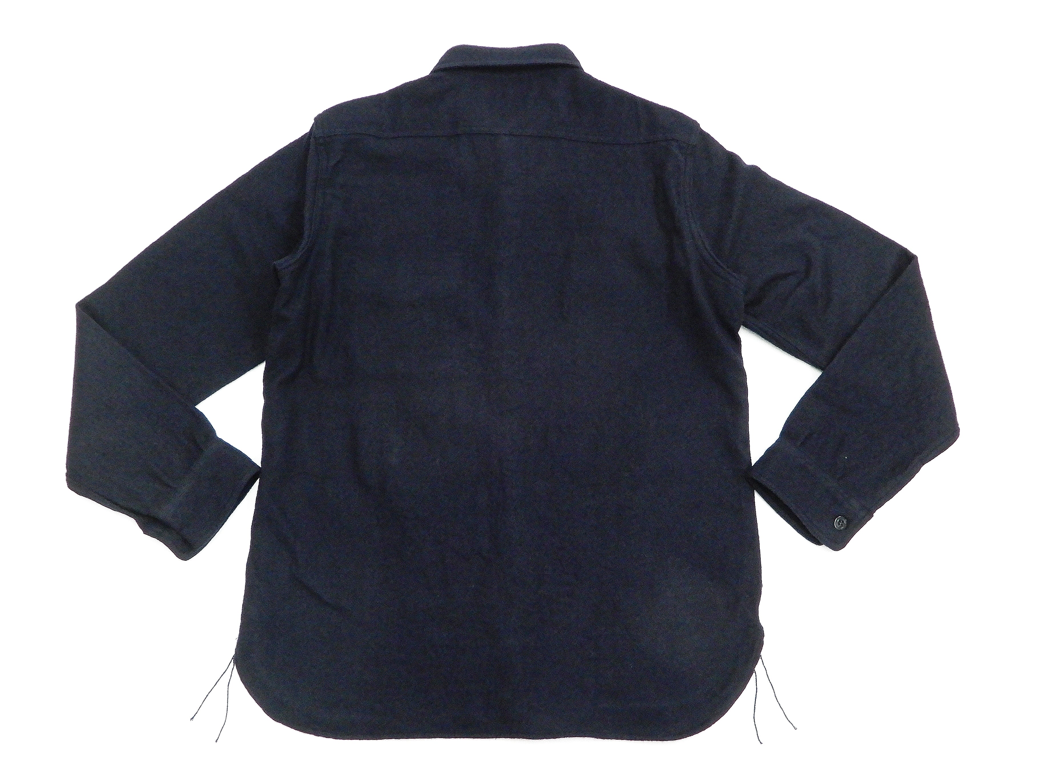 Buzz Rickson US Navy CPO Shirt Mens Plain Long Sleeve Wool-Flannel Shirt BR24961 Navy-Blue - Image 11